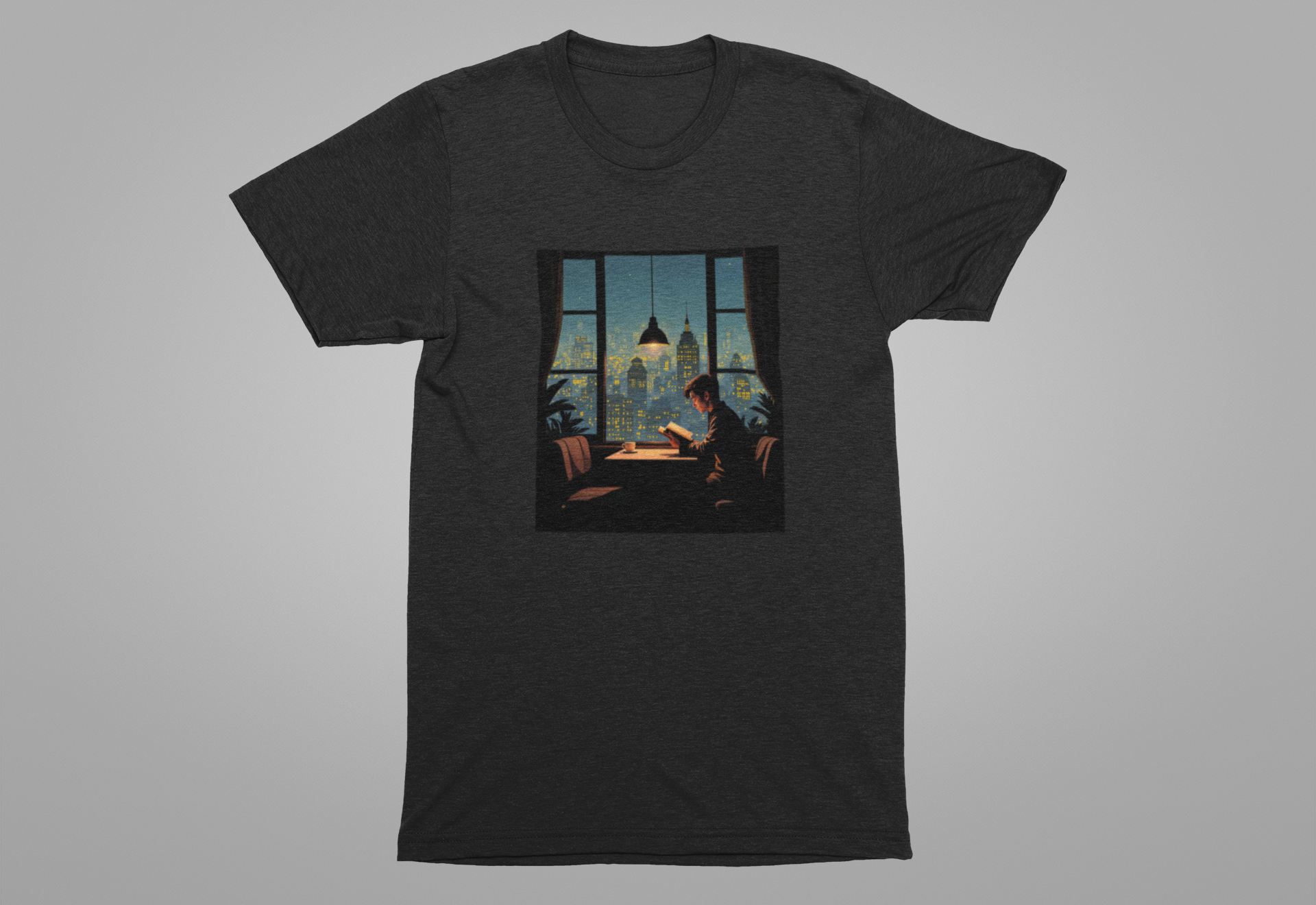 Urban Nights Cozy Lights Window View City Dreamer Aesthetic T-Shirt