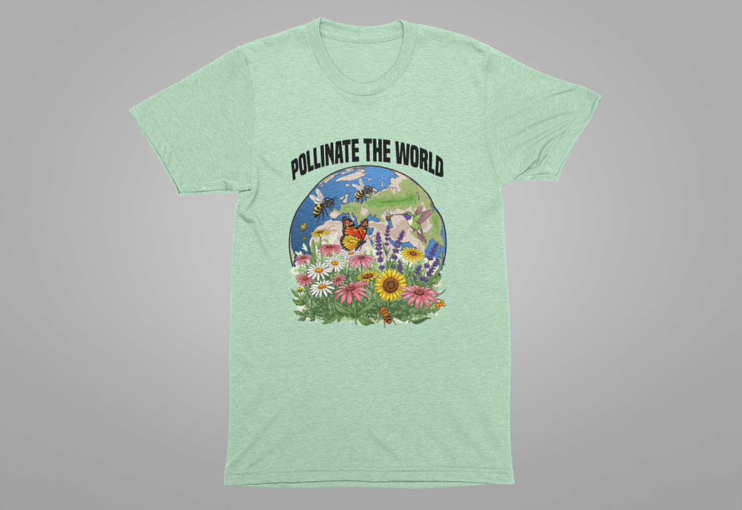 Nature’s MVP Pollinators Tee, Bee and Butterfly Shirt, Eco Awareness Graphic Tee, Garden Life Top, Wildlife Hero Gift