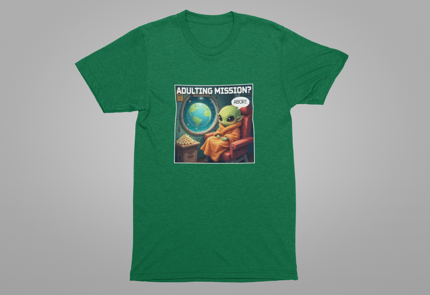 Beep Boop Mission Adulting Aborted Tee, Alien Humor Shirt, Funny Life Avoidance Graphic Tee, Outer Space Relatable Top, Cosmic Mood Gift