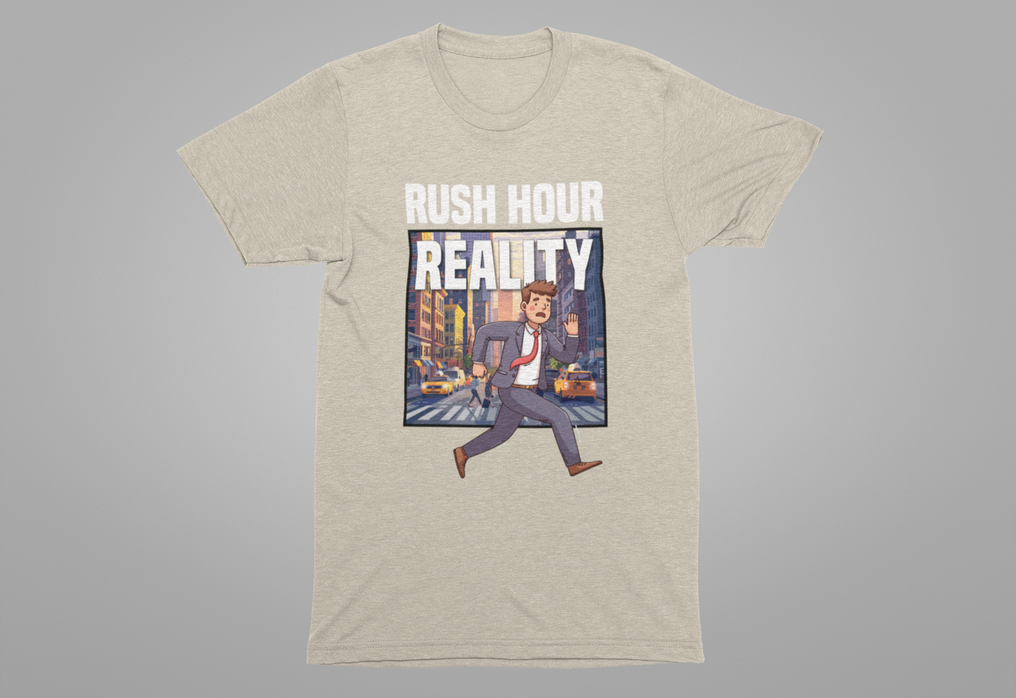 Rush Hour Reality Urban Commute Graphic Tee for City Warriors Navigating Chaos Hustle and Subway Stops Like Daily Champions