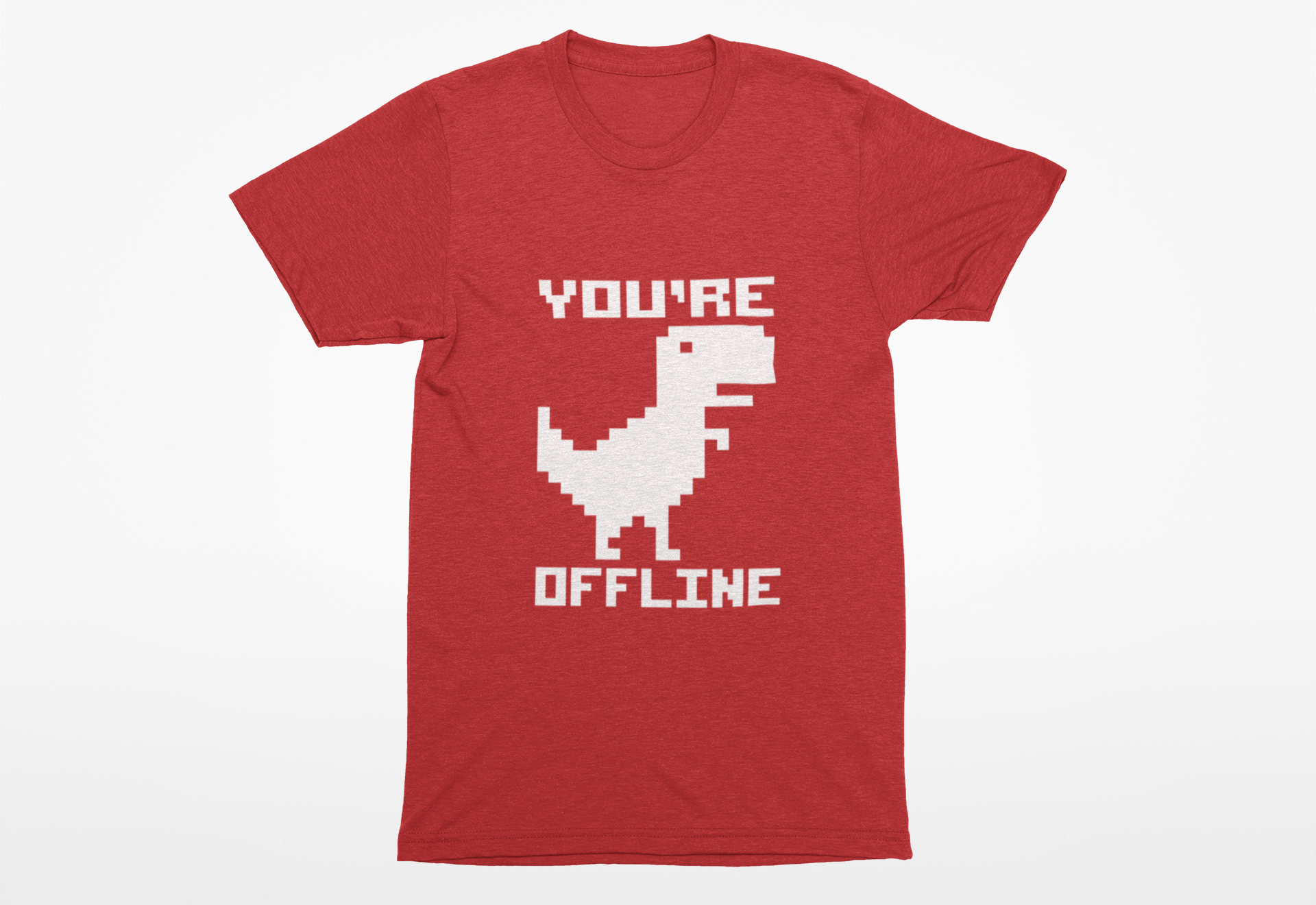 You're Offline Pixel Dinosaur T-Shirt