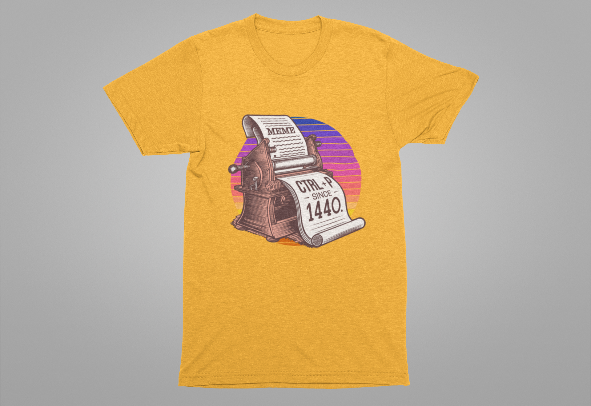CTRL + P Since 1440 Tshirt – The Printing Press Meme Edition