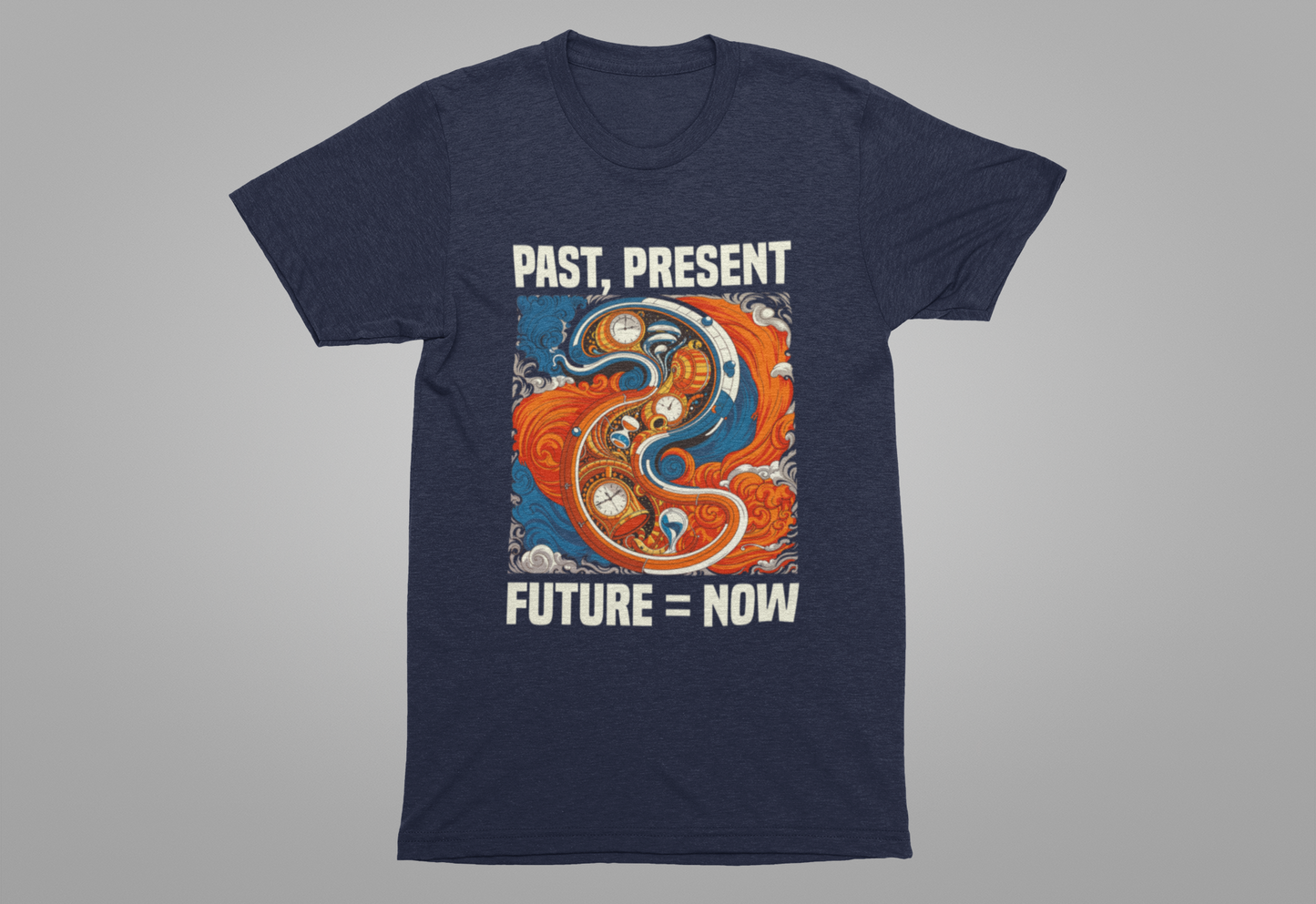 Past Present Future Equals Now Tee, Mindful Living Shirt, Time Awareness Graphic Tee, Wellness Thought Top, Zen Life Gift