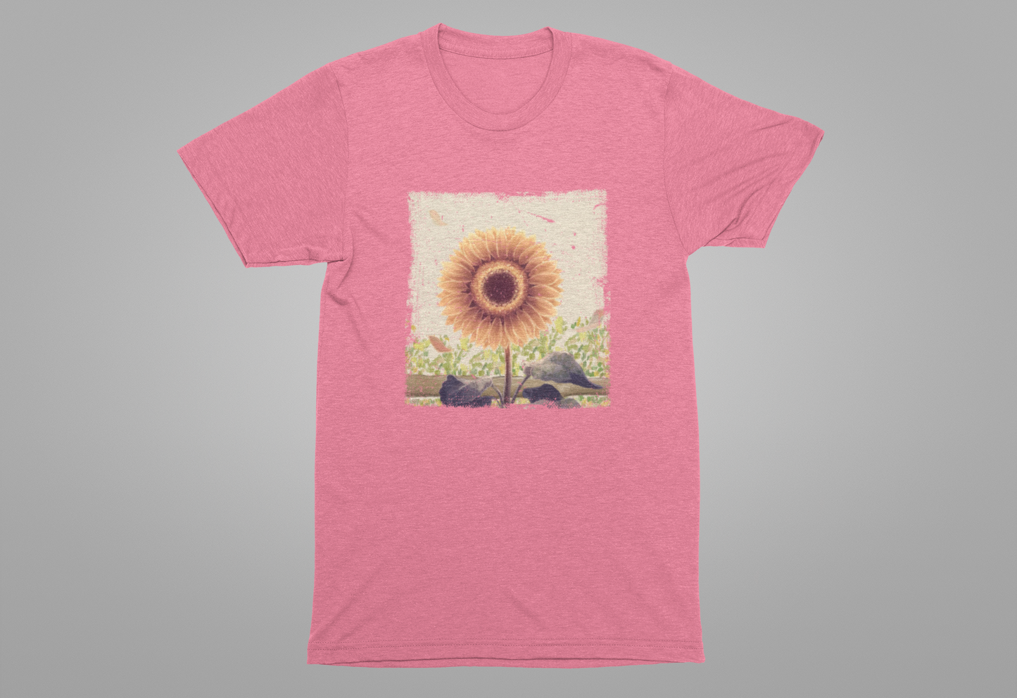 Bloom & Glow – Large Sunflower Painting Graphic T-Shirt