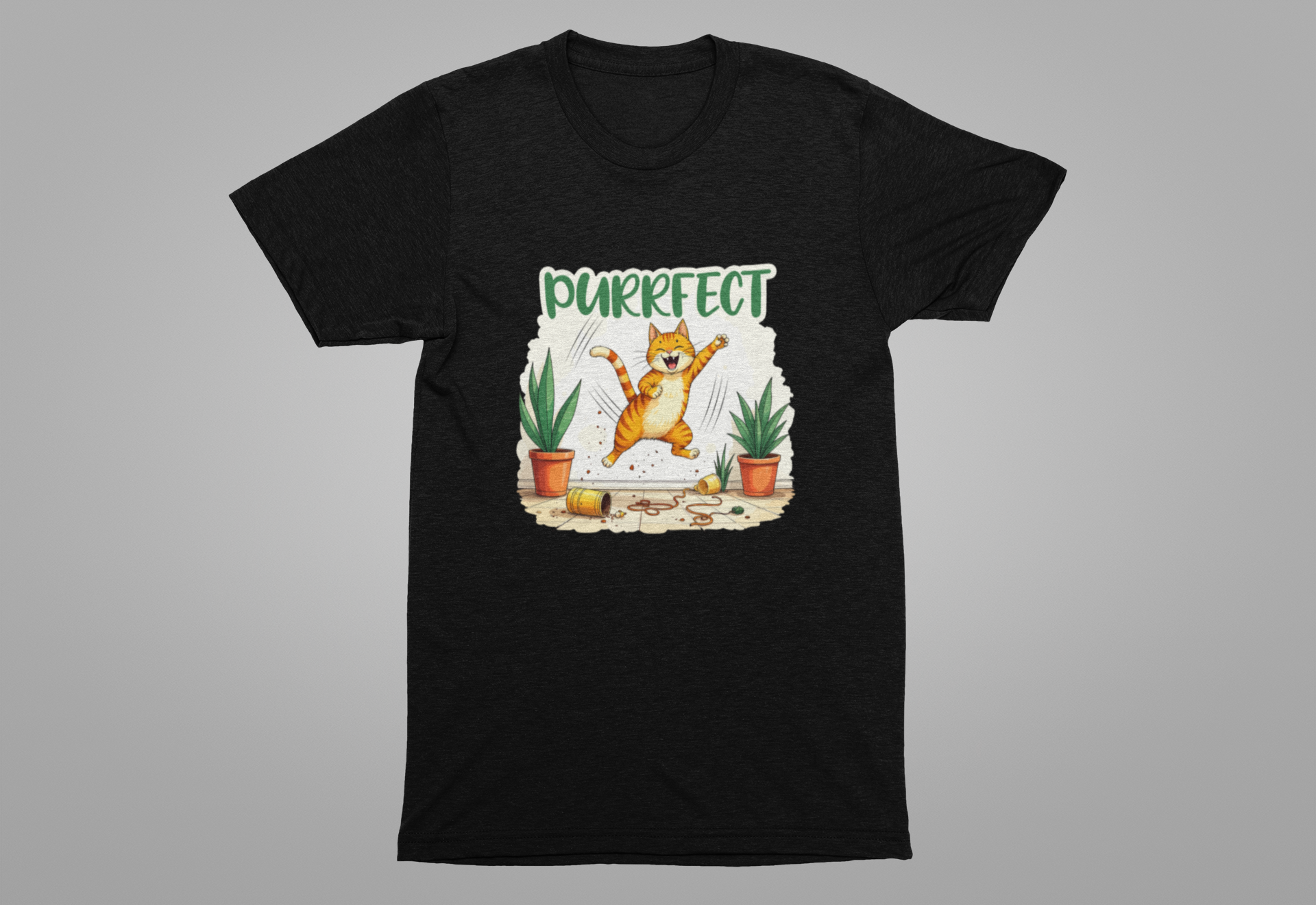 Purrfect Chaos Shirt - Funny Cat Lover Tee for Pet Parents Who Embrace the Hairballs Mayhem and Mischief With Love and Laughter