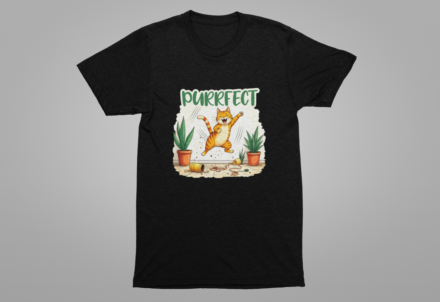 Purrfect Chaos Shirt Funny Cat Lover Tee for Pet Parents Who Embrace the Hairballs Mayhem and Mischief With Love and Laughter