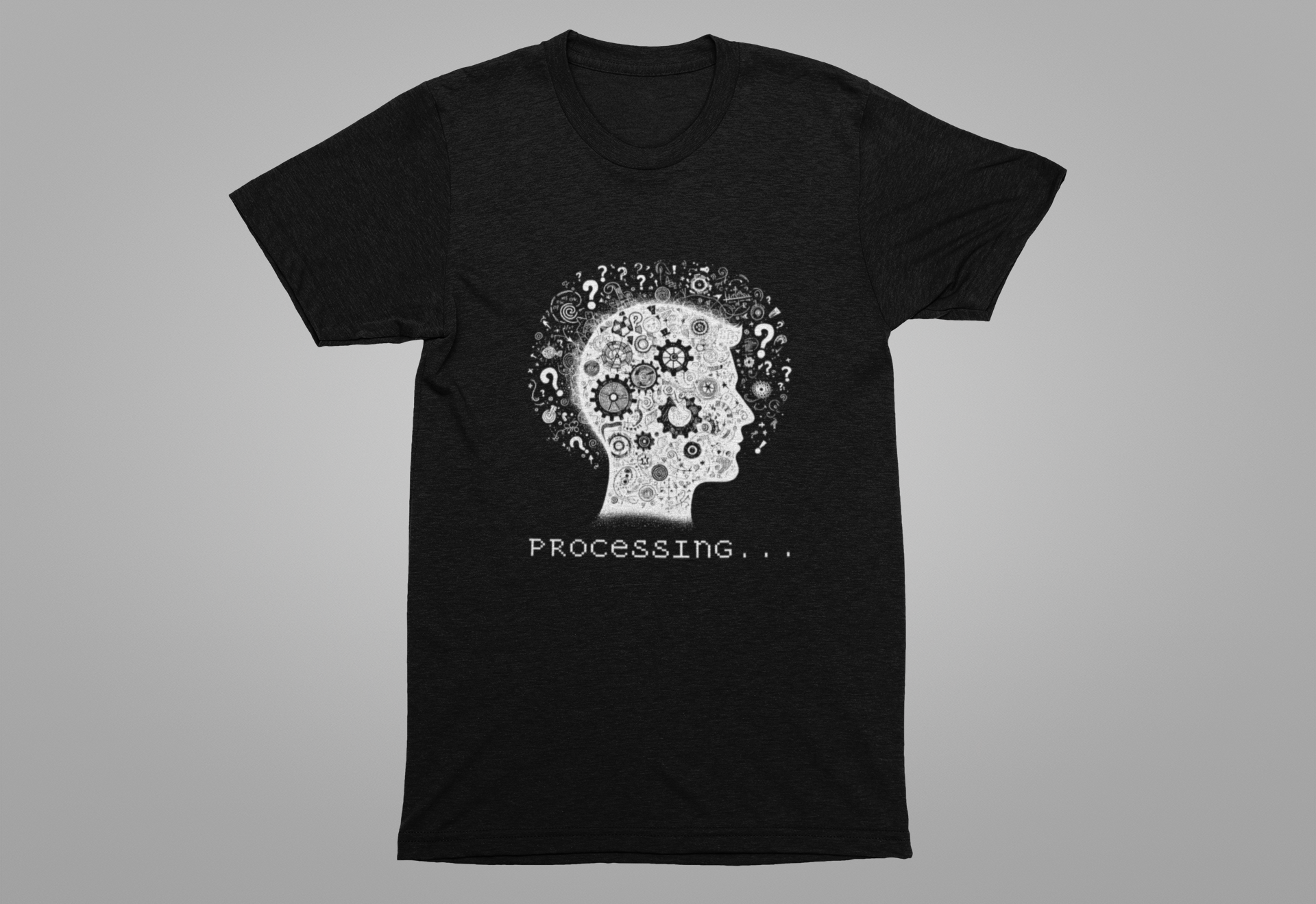 Processing... | Quirky Thinking Face T-Shirt