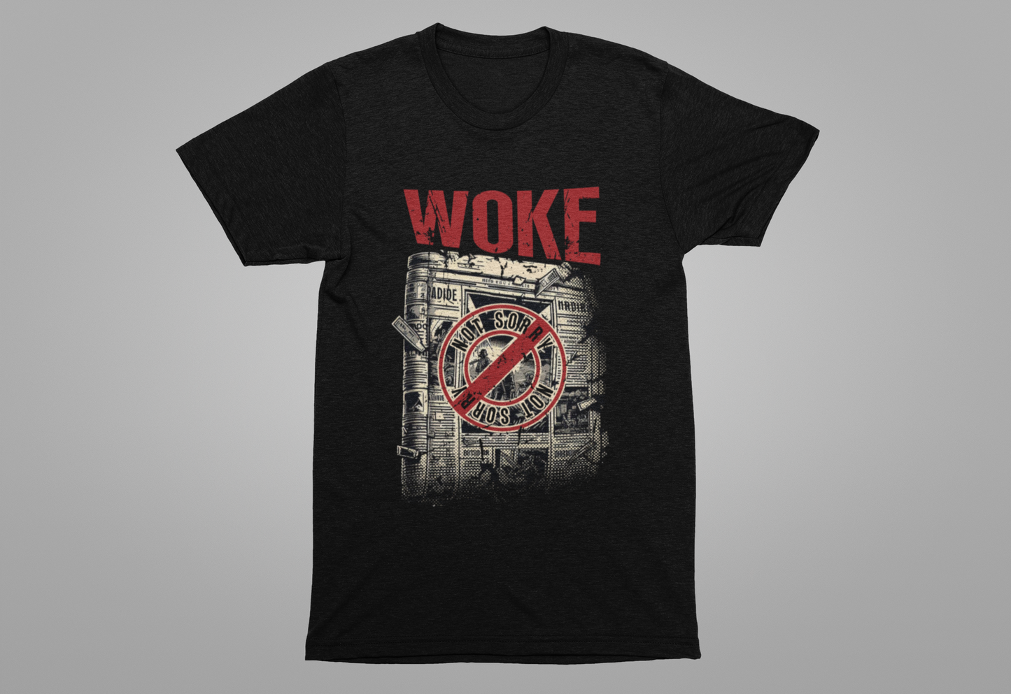WOKE | Not Sorry Newspaper Graphic T-Shirt