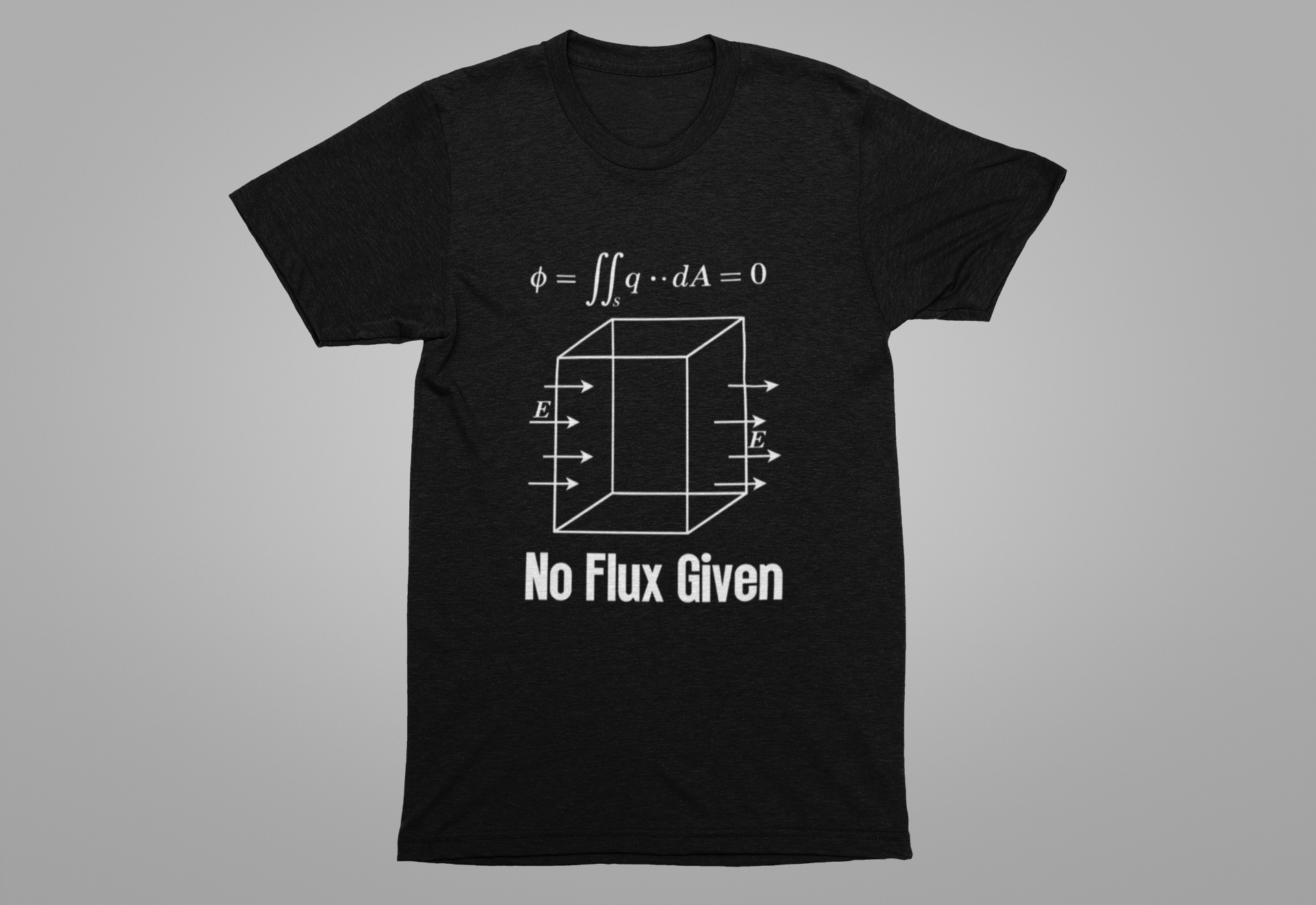 No Flux Given Science T-Shirt – Sarcastic Physics Equation Tee