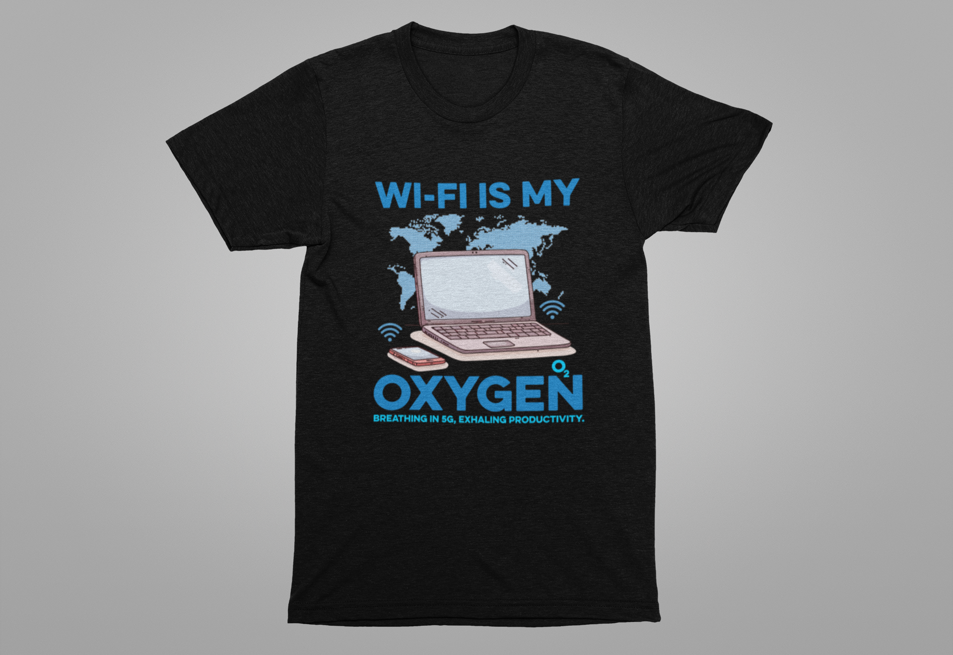 Wi Fi is My Oxygen Official Graphic Statement Tee for Bold Minds, Modern Thinkers, and Everyday Expression Everywhere