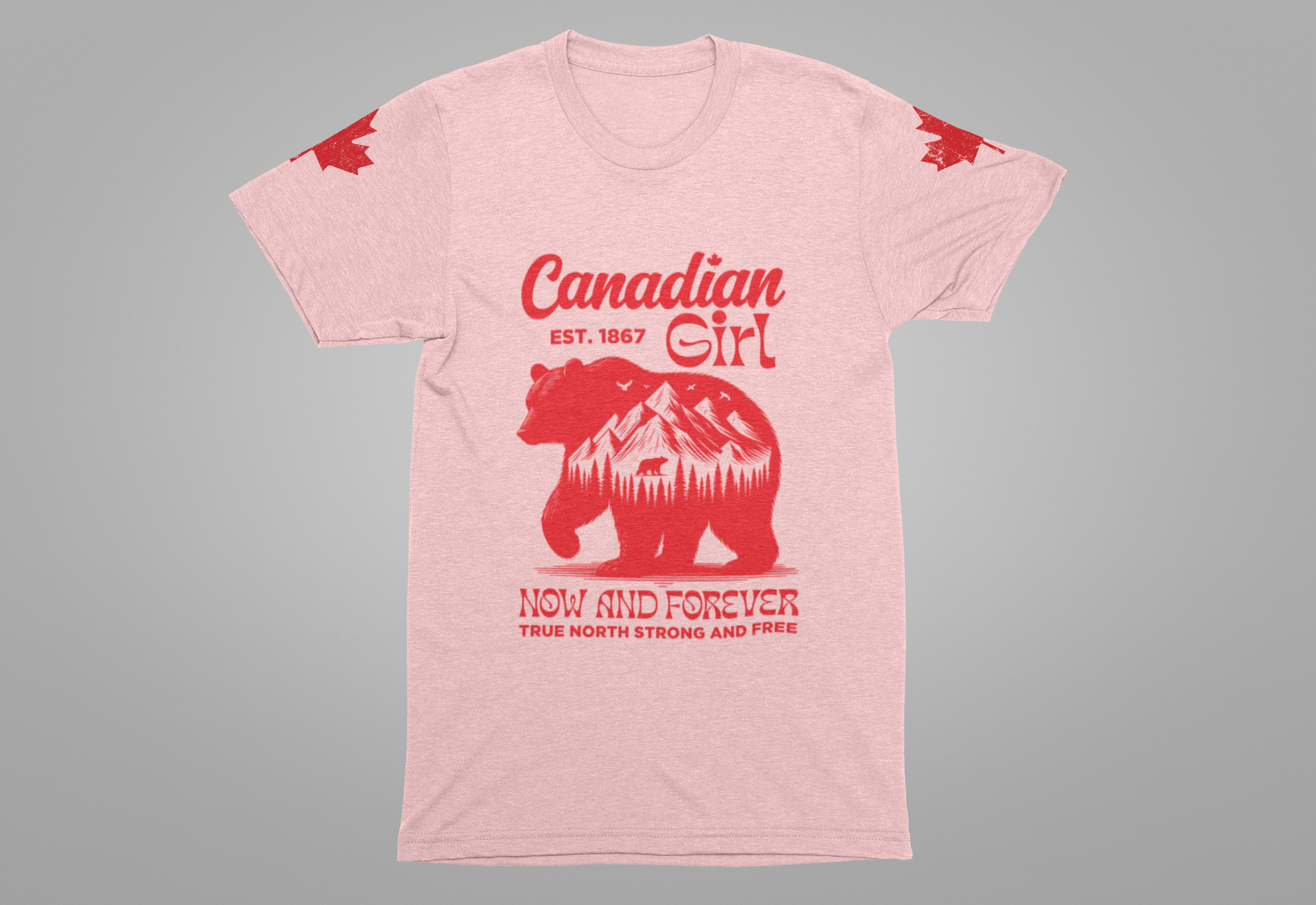 Canadian Girl Wilderness Bear T-Shirt