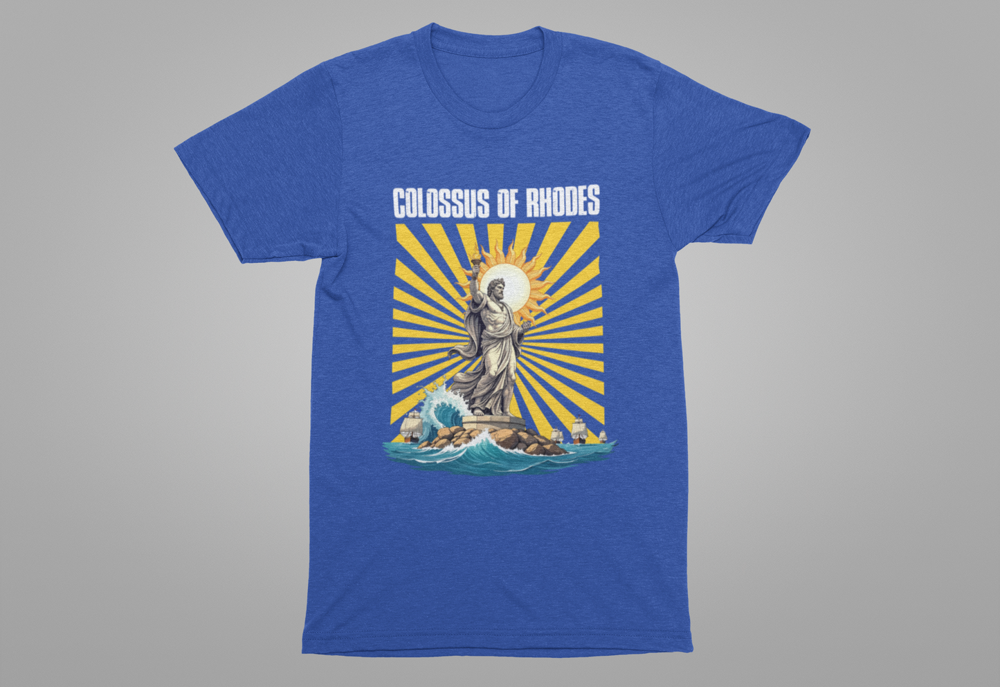 Colossus of Rhodes Club Tee, Ancient Wonder Shirt, Statue Tribute Top, Greek History Graphic Tee, Mythical Landmark Gift