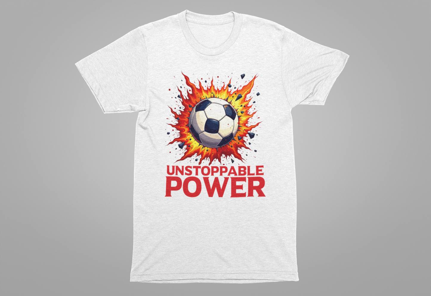 Goal Explosion Soccer Power Shot Flame Ball Scoring Moment T-Shirt