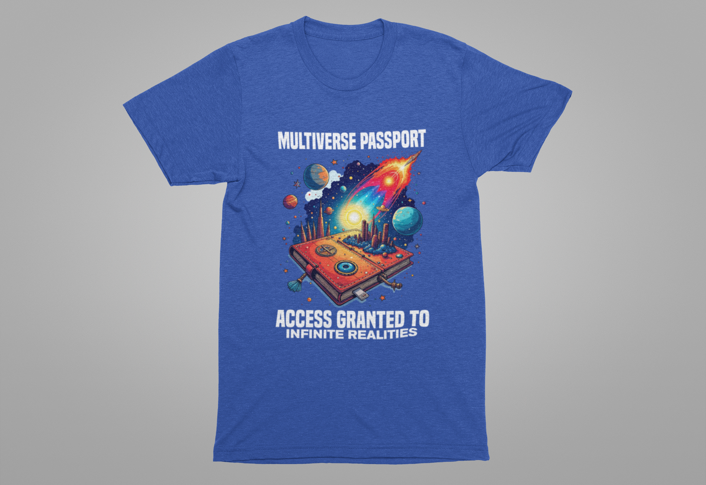 Multiverse Passport Tee, Sci-Fi Travel Shirt, Alternate Reality Graphic Tee, Universe Hopper Top, Quantum Nerd Gift