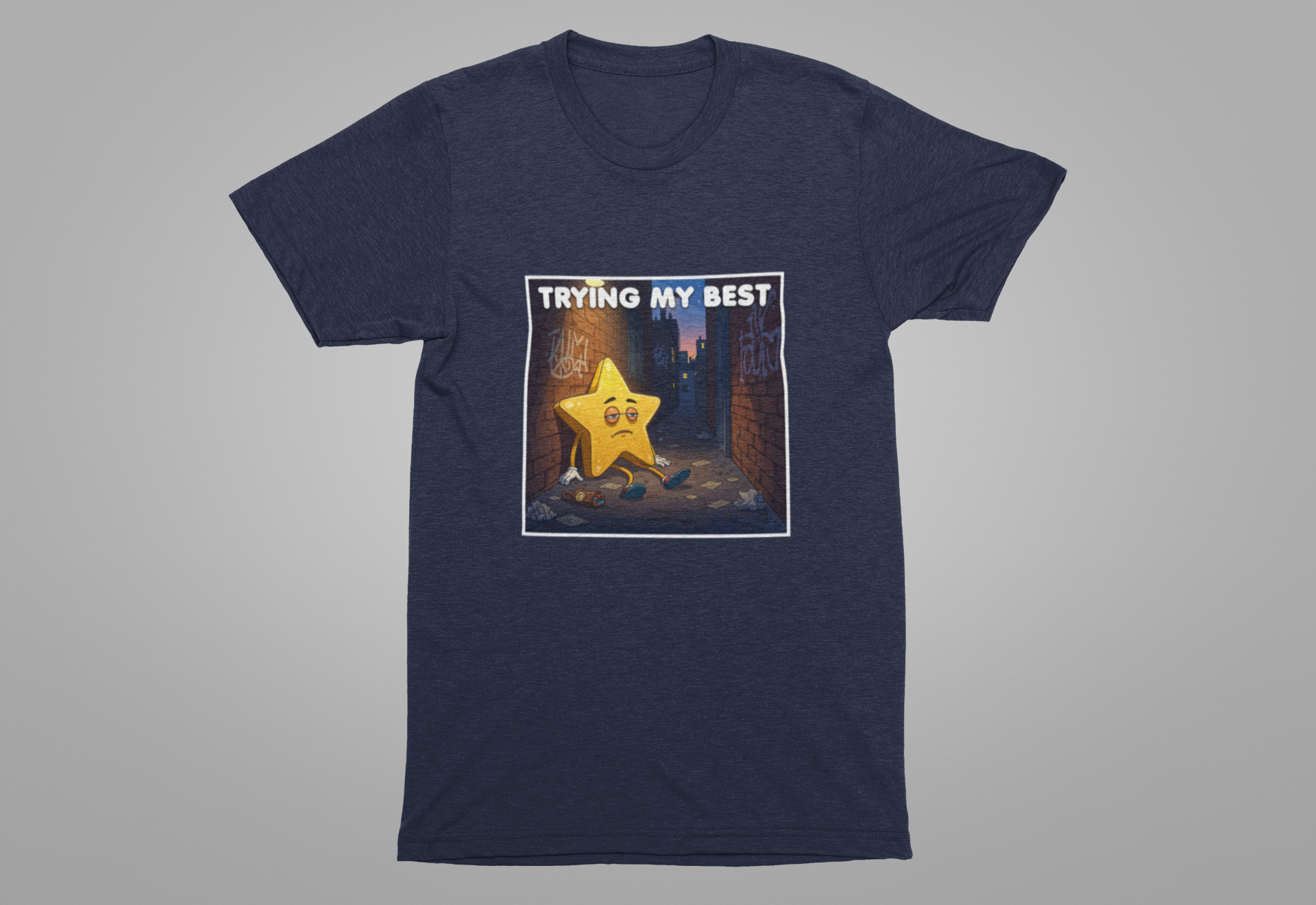 Trying My Best It’s Not Much Tee, Low Effort Humor Shirt, Honest Mood Graphic Tee, Funny Bare Minimum Top, Lazy Relatable Gift