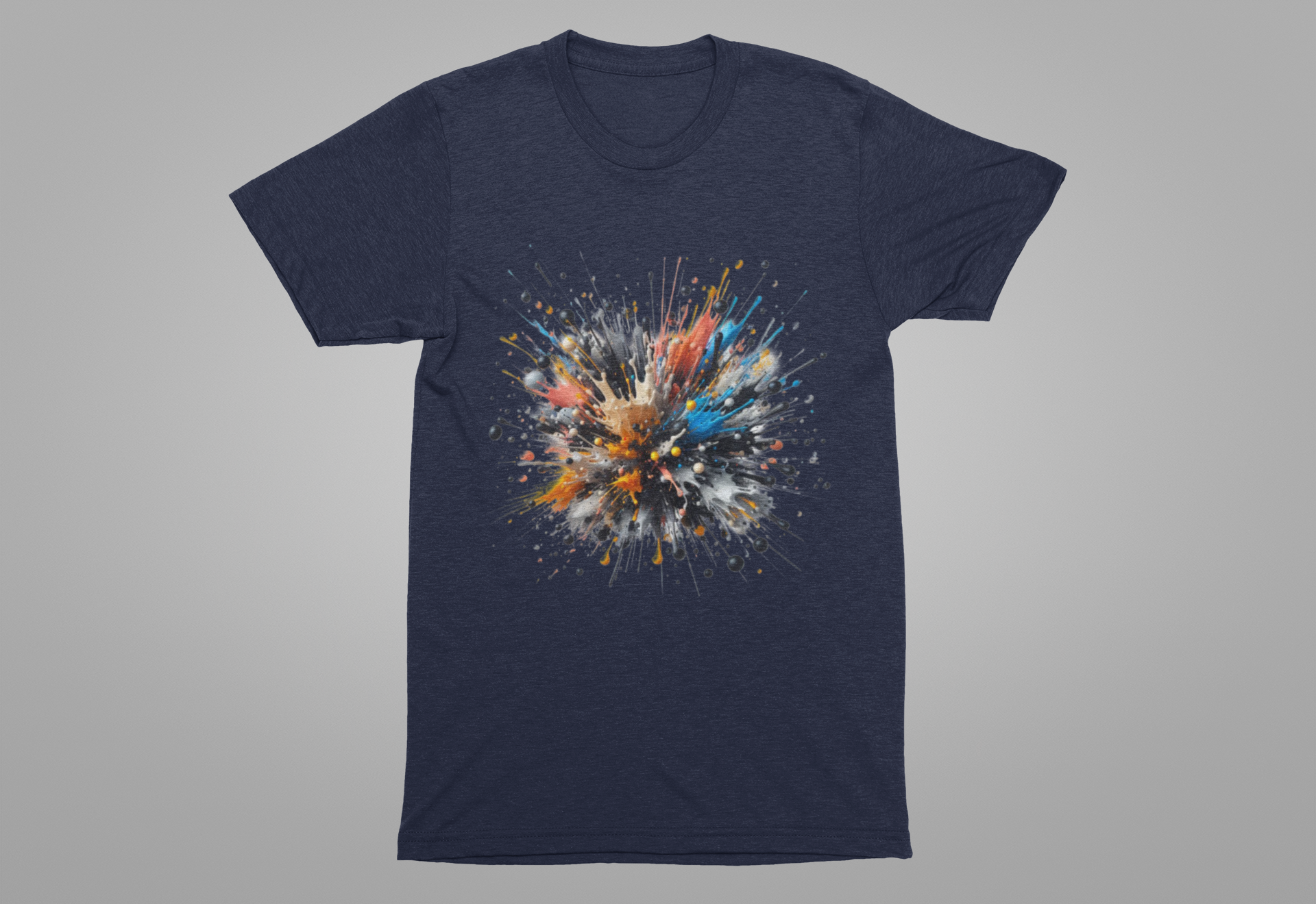 Splatter Chaos – Colorful Abstract Paint Explosion T-Shirt