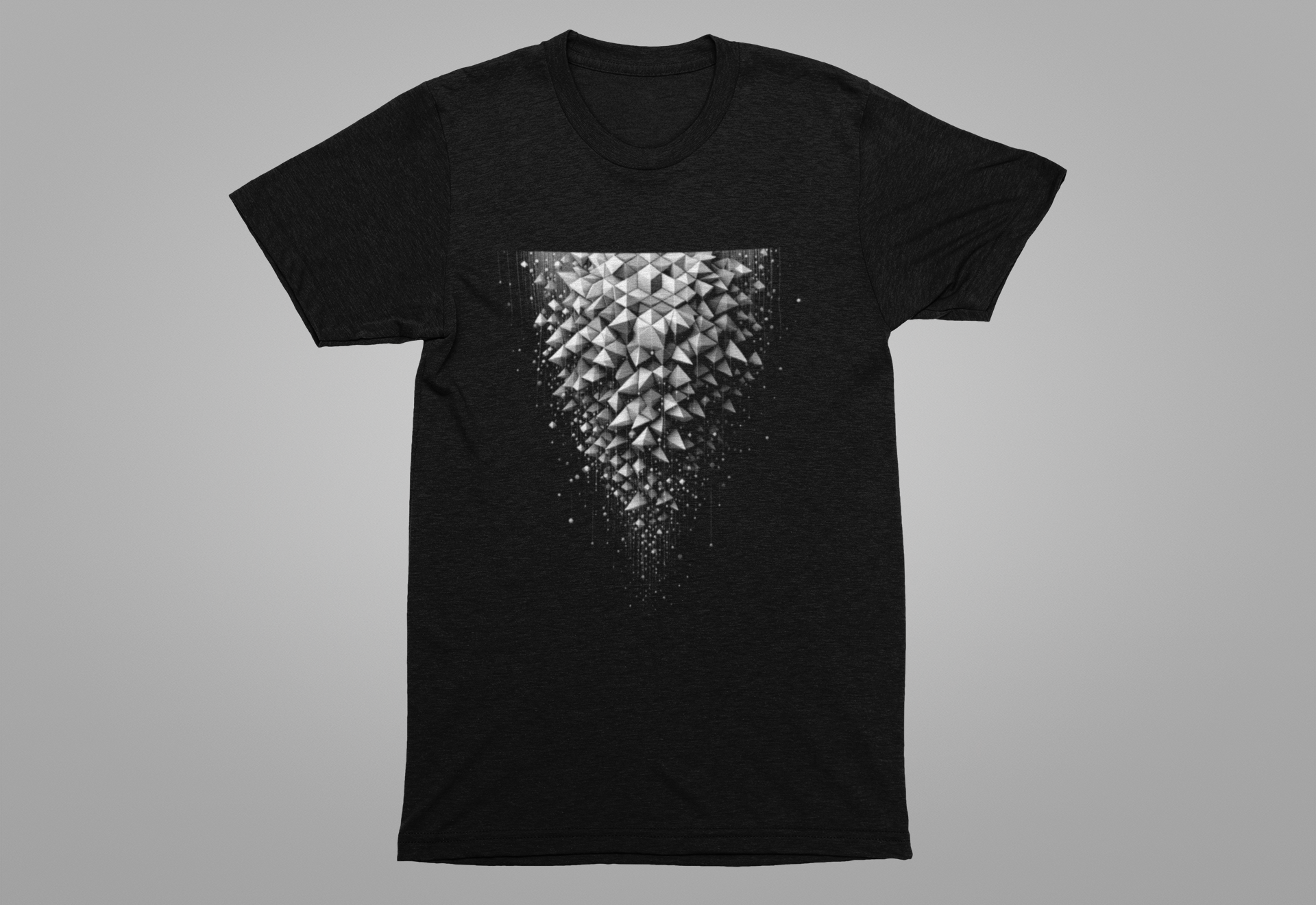 Hexagonal Flow – Falling Hexagon Pattern Graphic T-Shirt
