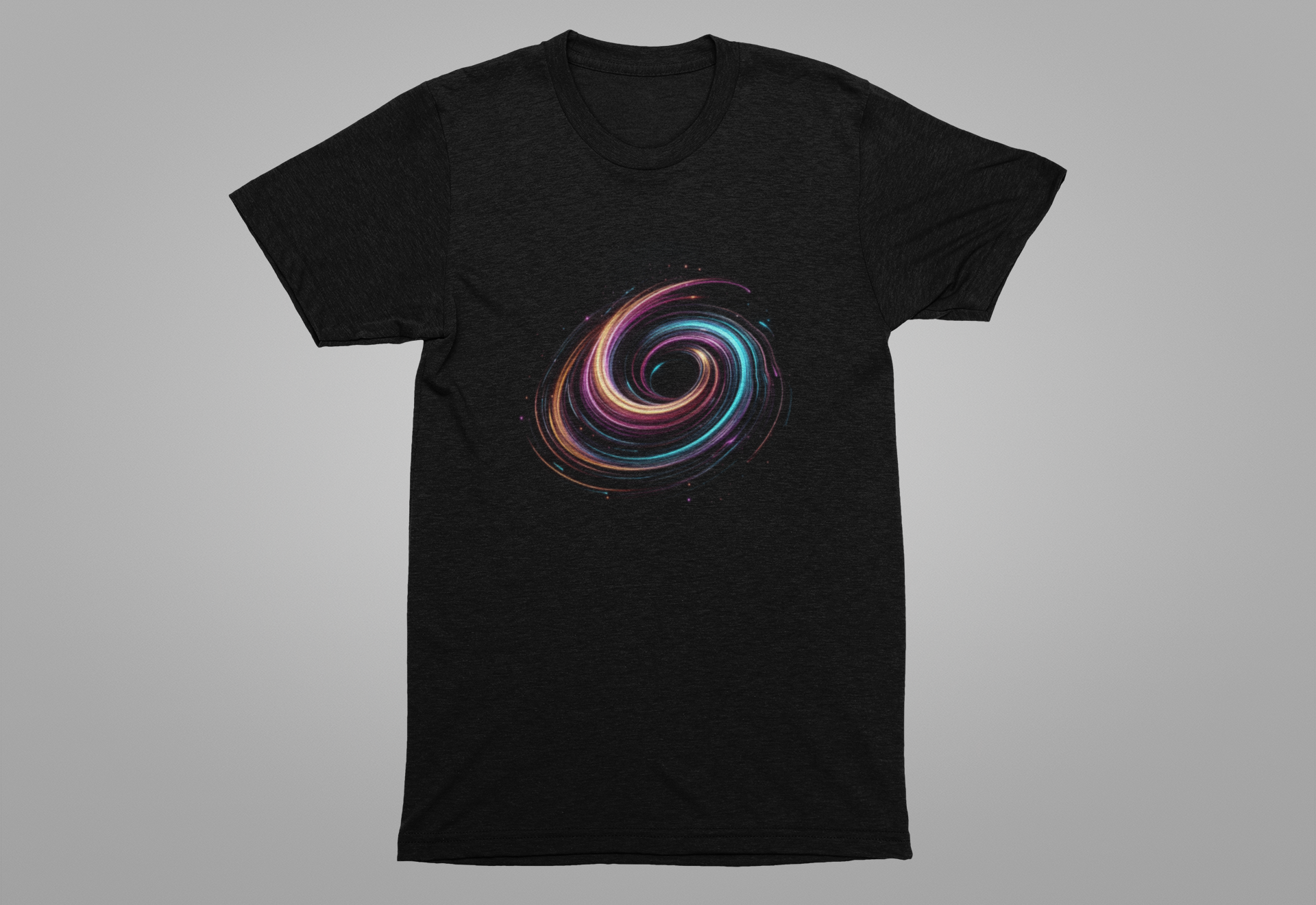 Neon Swirls – Vibrant Abstract Glow Graphic T-Shirt
