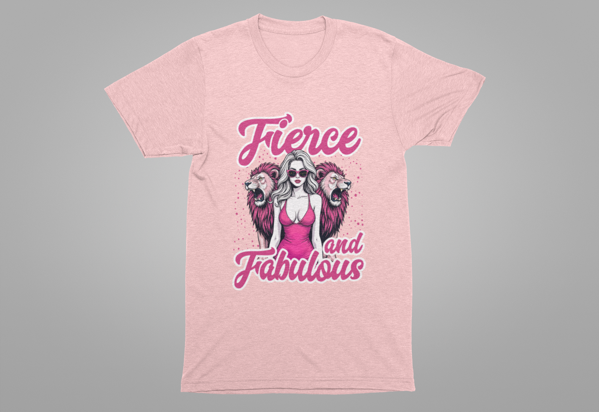 Fierce and Fabulous T-Shirt – Bold Women & Roaring Lions Graphic Tee