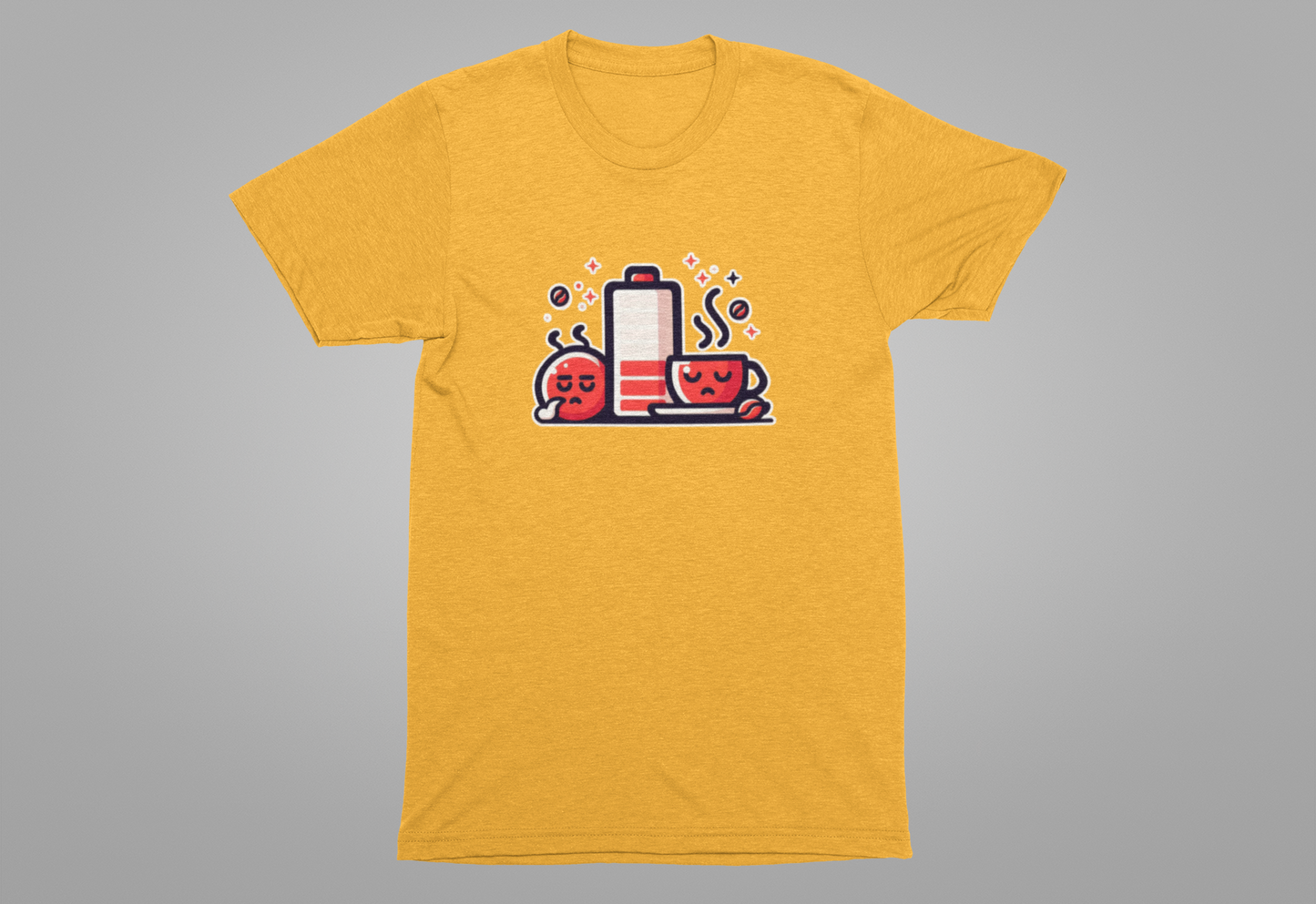 Low Battery | Need Coffee Graphic T-Shirt