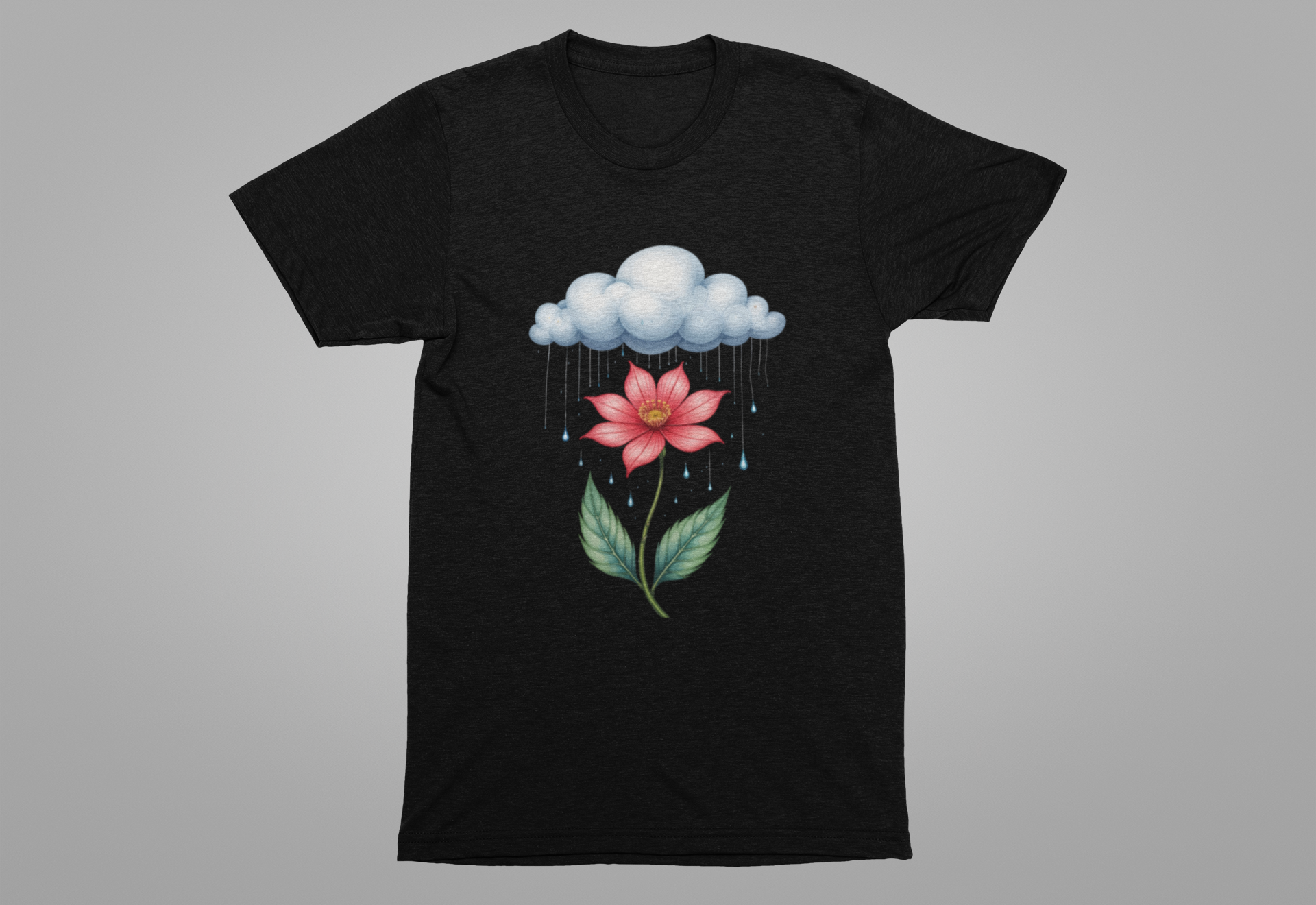 No Rain No Flowers Shirt Uplifting Growth Message Tee for Resilient Souls Who Know That Every Storm Brings Something Beautiful to Bloom