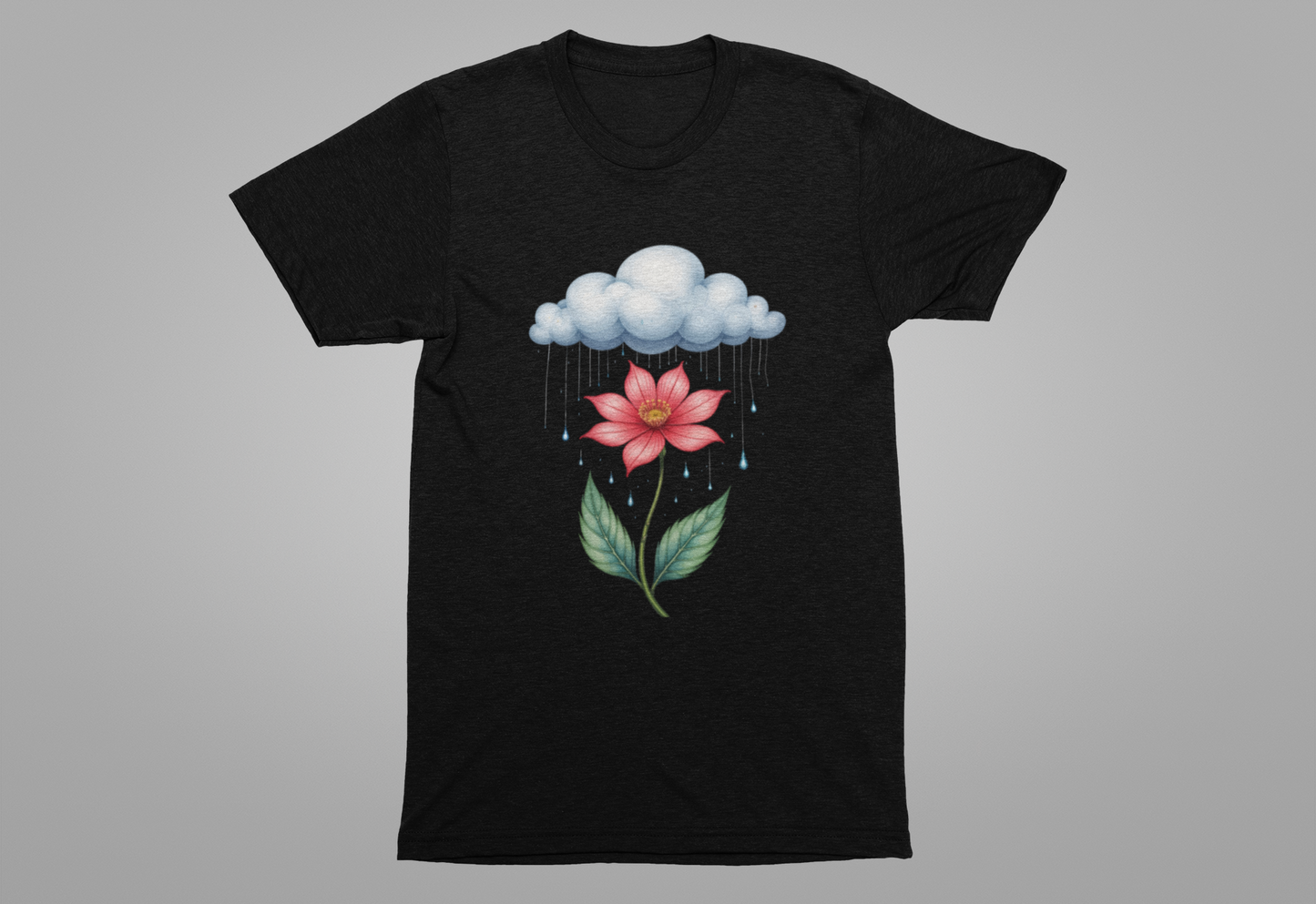 No Rain No Flowers Shirt Uplifting Growth Message Tee for Resilient Souls Who Know That Every Storm Brings Something Beautiful to Bloom