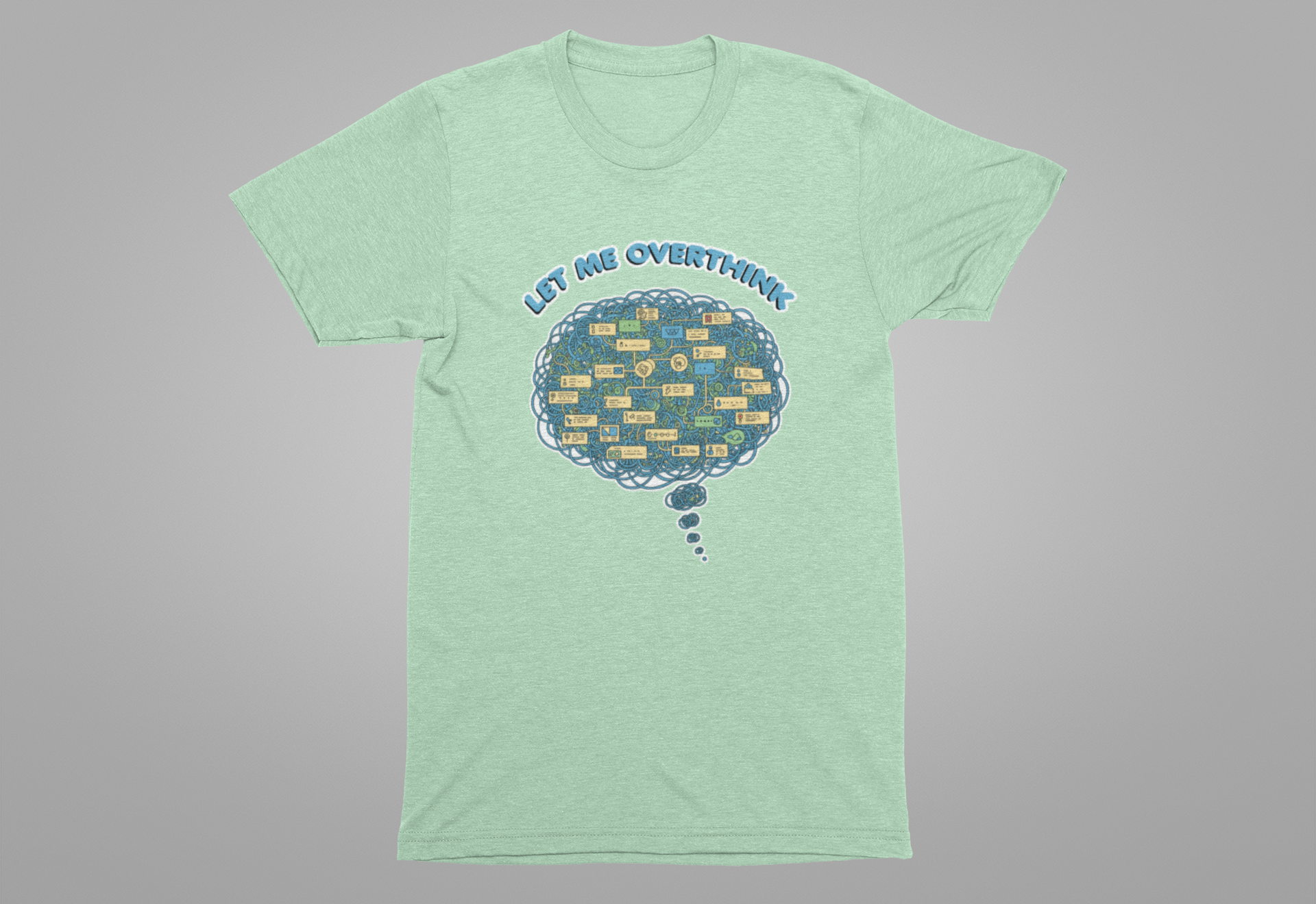 Let Me Overthink This Tee, Funny Anxiety Shirt, Spiraling Thoughts Graphic Tee, Relatable Mental Loop Top, Introvert Humor Gift
