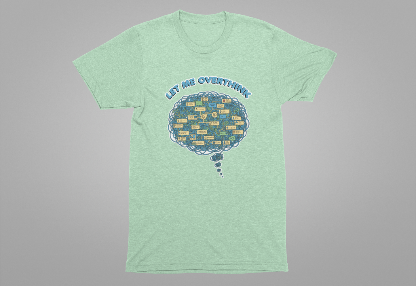 Let Me Overthink This Tee, Funny Anxiety Shirt, Spiraling Thoughts Graphic Tee, Relatable Mental Loop Top, Introvert Humor Gift