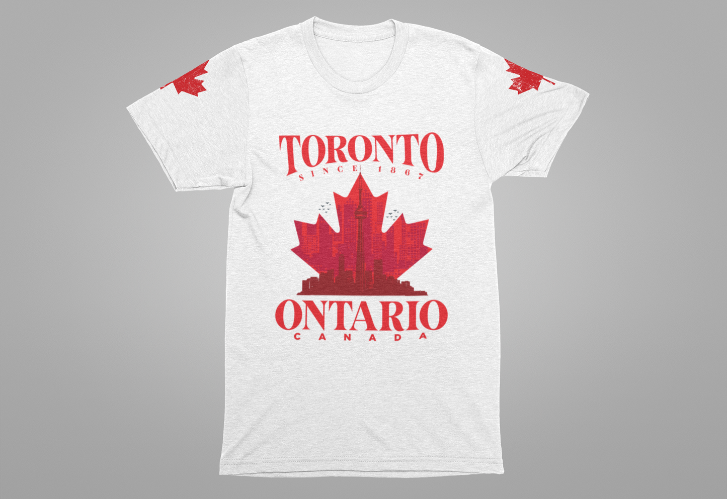 Toronto Skyline Maple Leaf T-Shirt