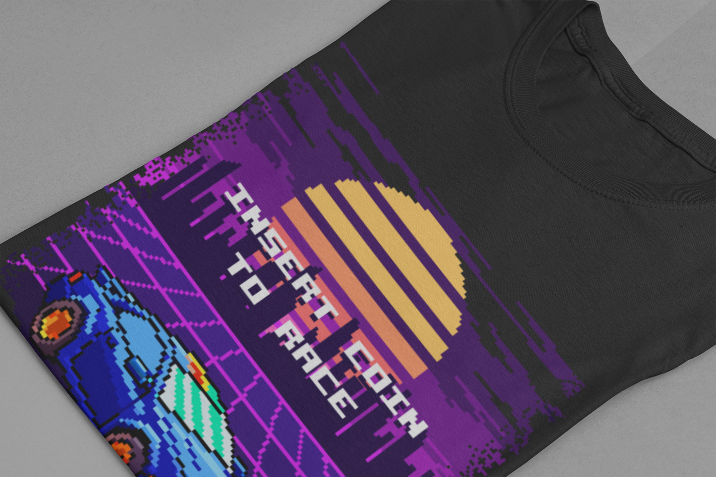 Retro Racing Arcade Pixel Gamer Insert Coin 80s Style T-Shirt