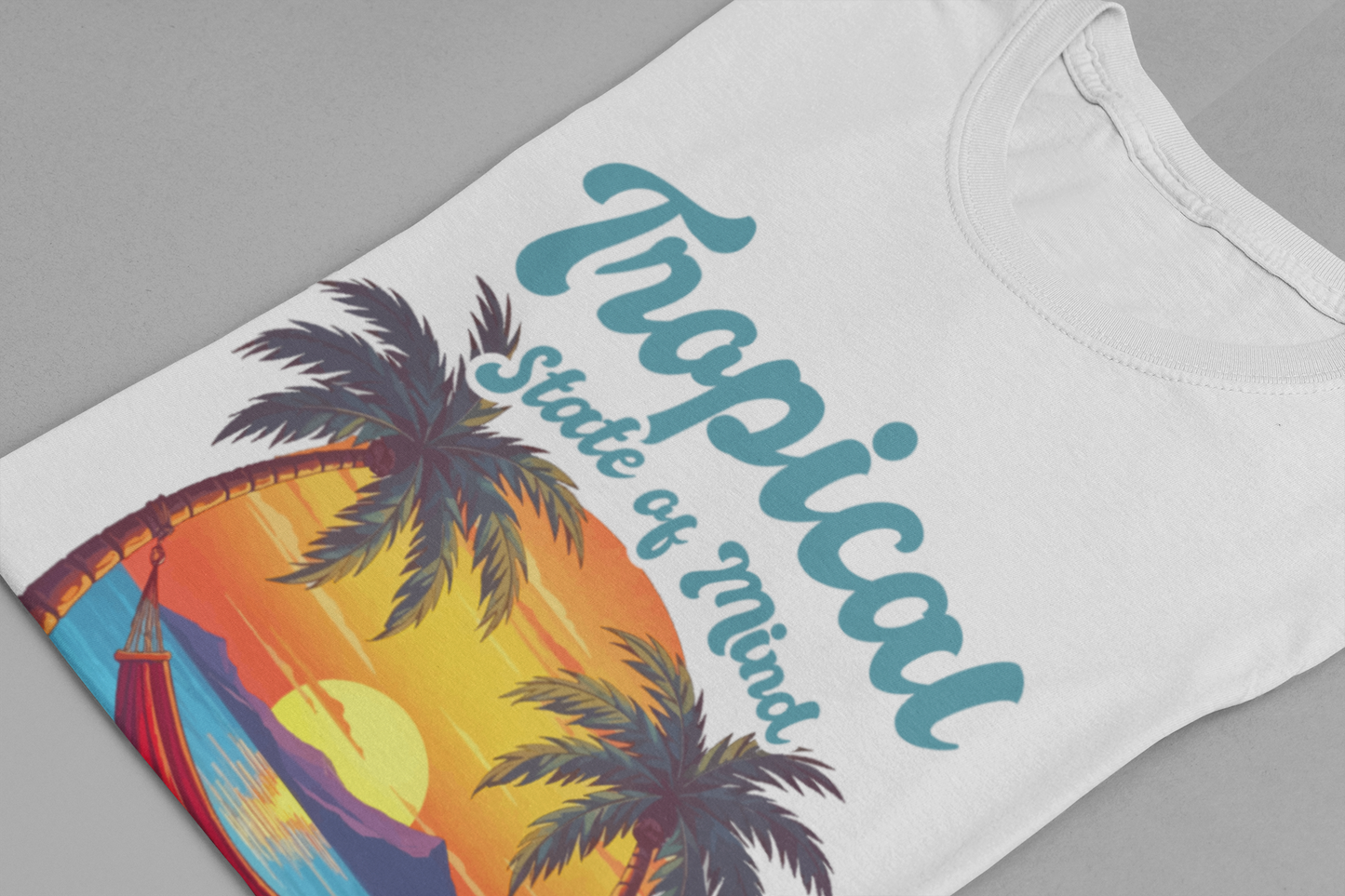Tropical State of Mind Sunset Hammock Beach T-Shirt