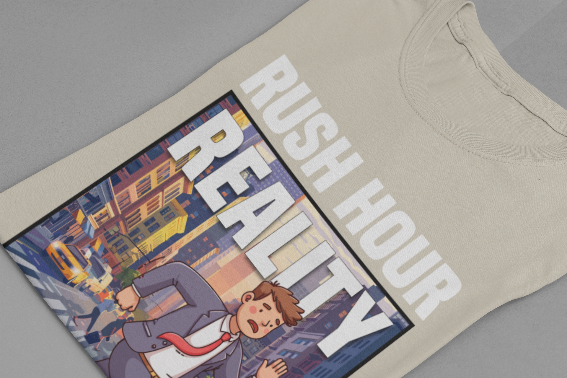 Rush Hour Reality Urban Commute Graphic Tee for City Warriors Navigating Chaos Hustle and Subway Stops Like Daily Champions