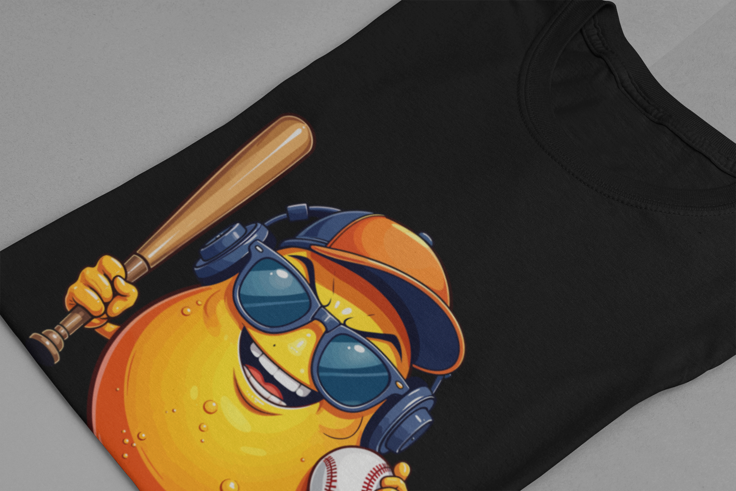 Happy Papaya Baseball Mascot Tshirt Fun Sports Fruit Character Design