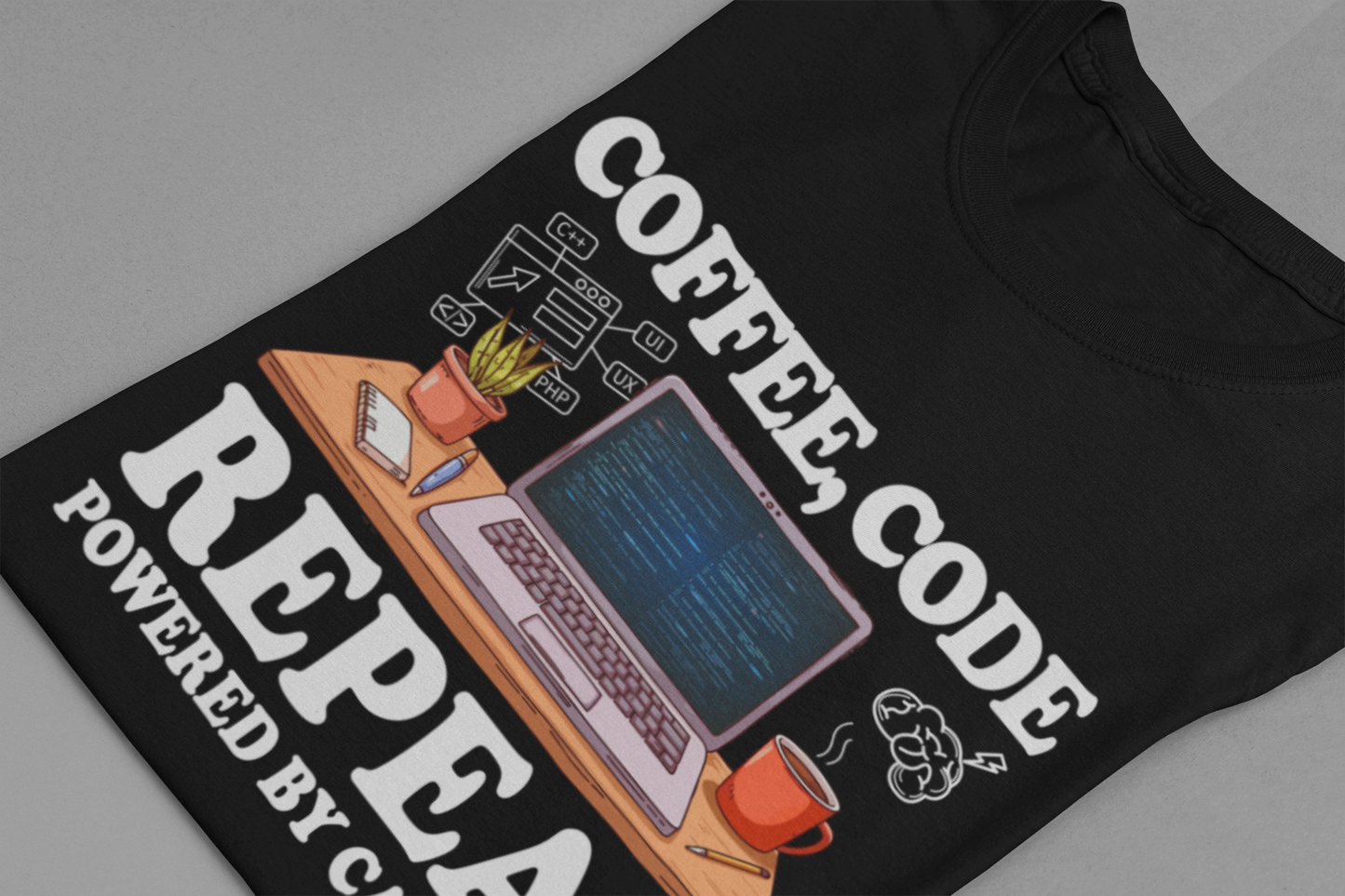 Coffee, Code, Repeat   Official Graphic Statement Tee for Bold Minds, Modern Thinkers, and Everyday Expression Everywhere