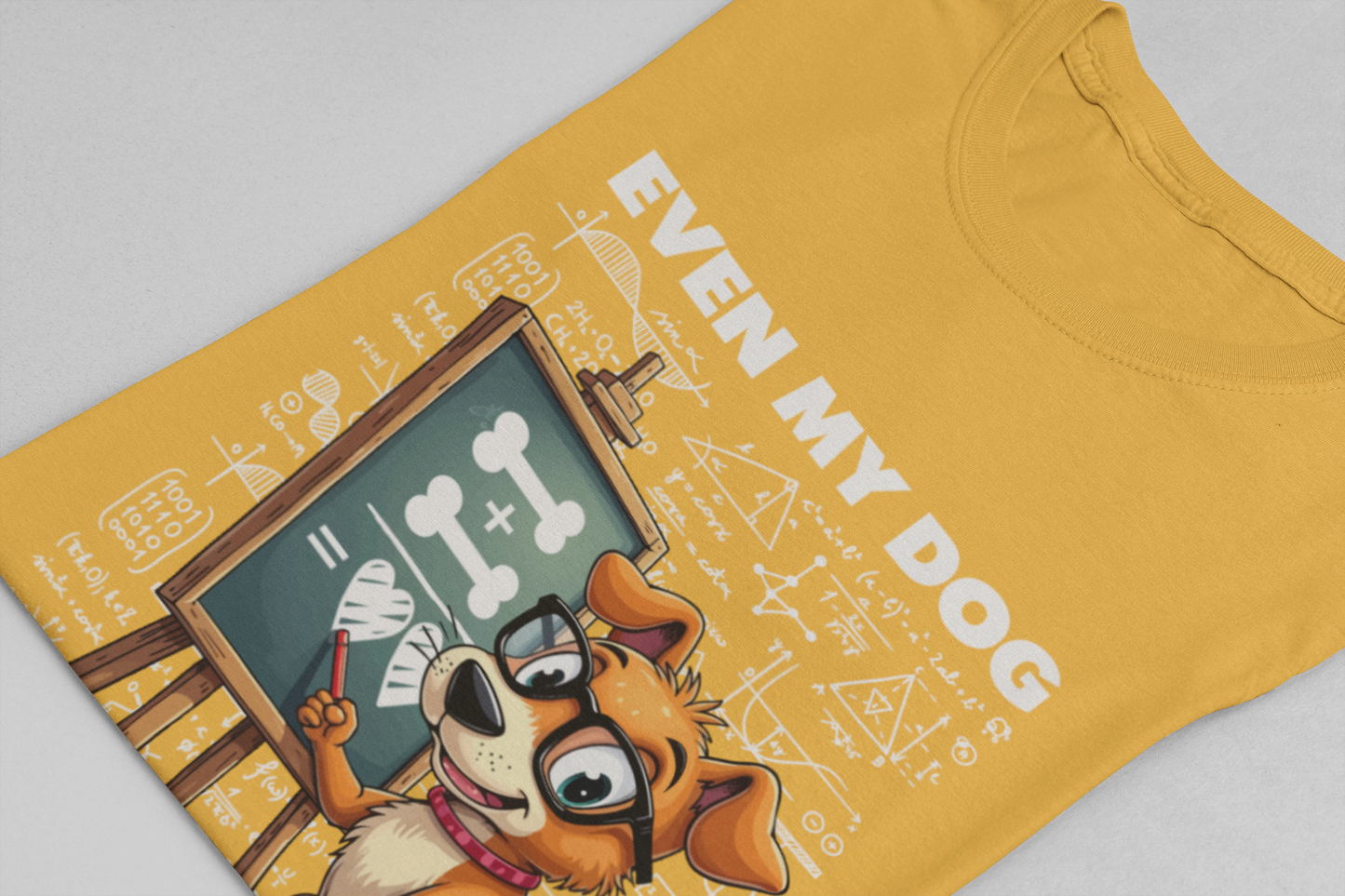 Math Lover Dog Shirt – Even My Dog Gets Math Humor
