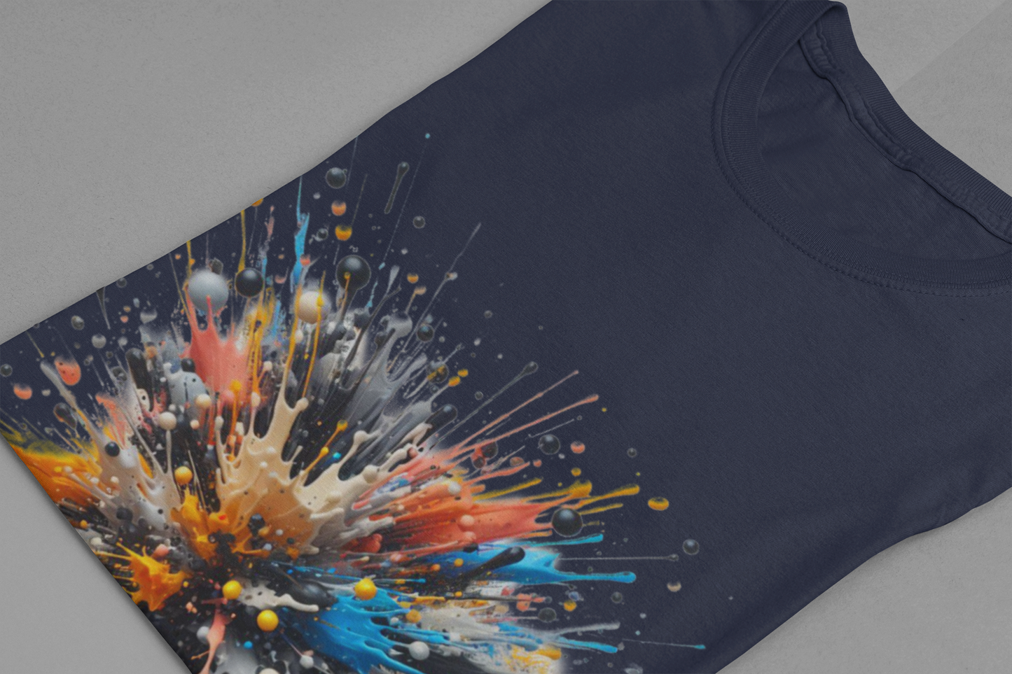 Splatter Chaos – Colorful Abstract Paint Explosion T-Shirt