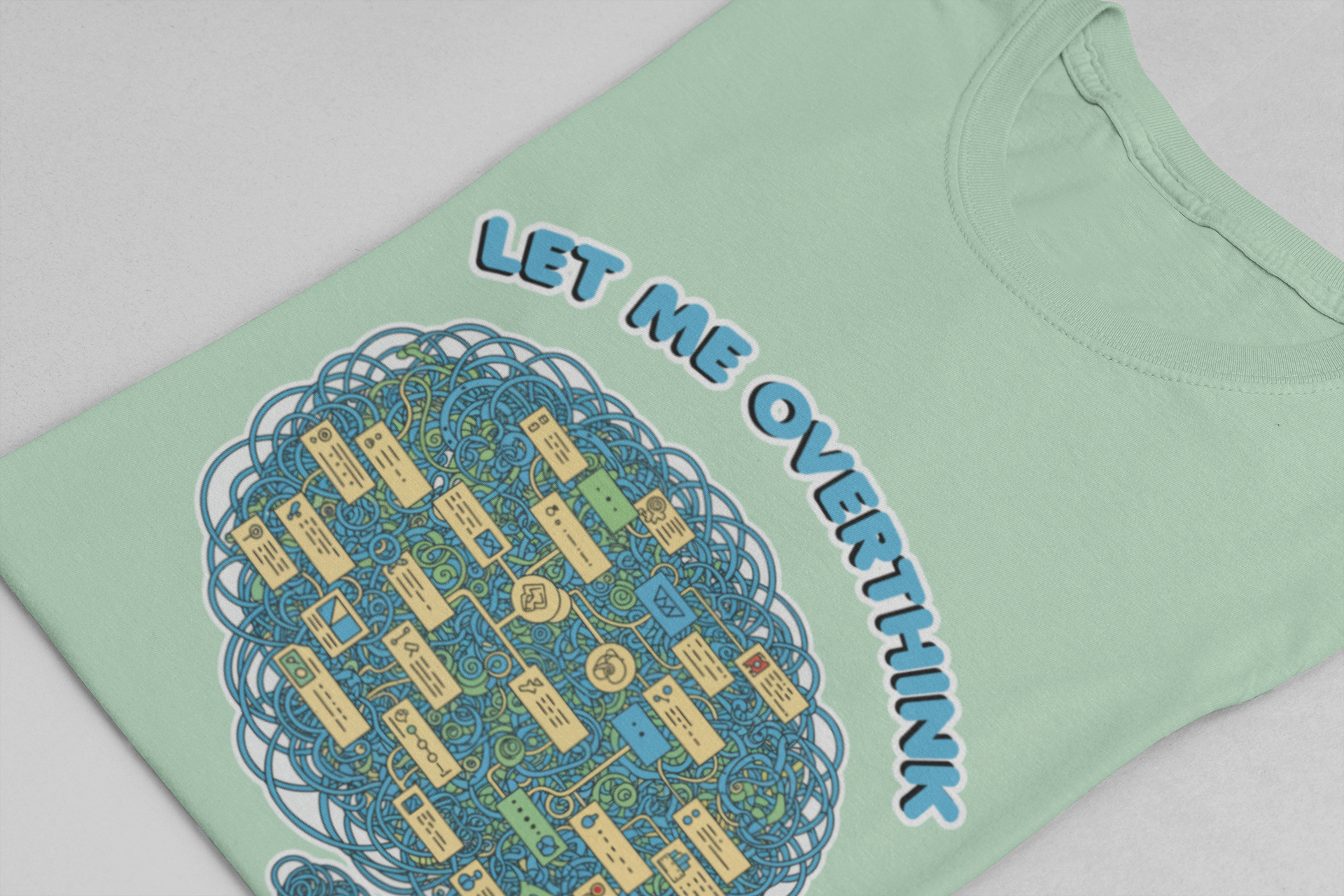 Let Me Overthink This Tee, Funny Anxiety Shirt, Spiraling Thoughts Graphic Tee, Relatable Mental Loop Top, Introvert Humor Gift