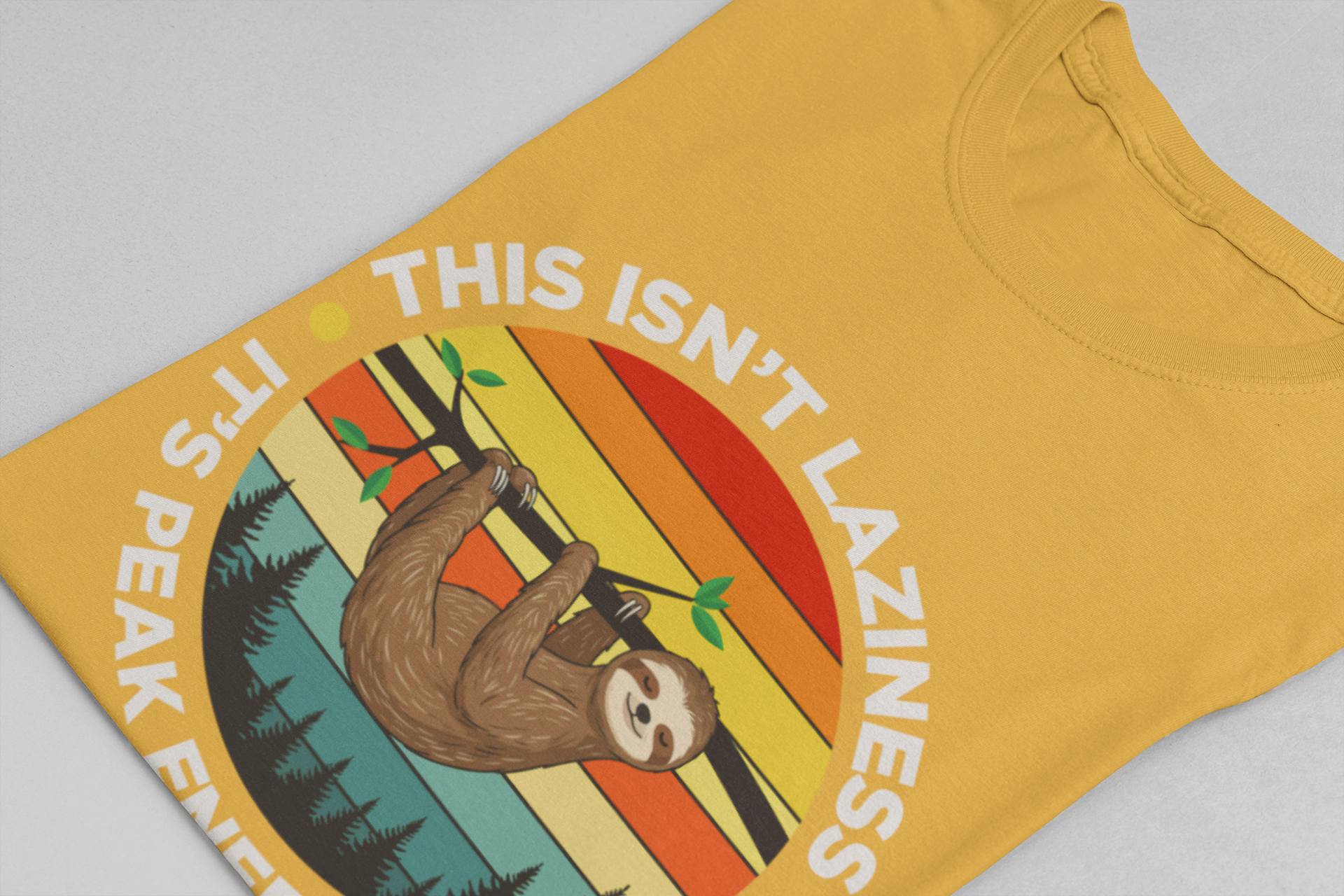 This Isn’t Laziness It’s Peak Efficiency Tee, Sloth Energy Saving Mode Shirt, Funny Nap Quote Top, Chill Vibes Graphic Gift