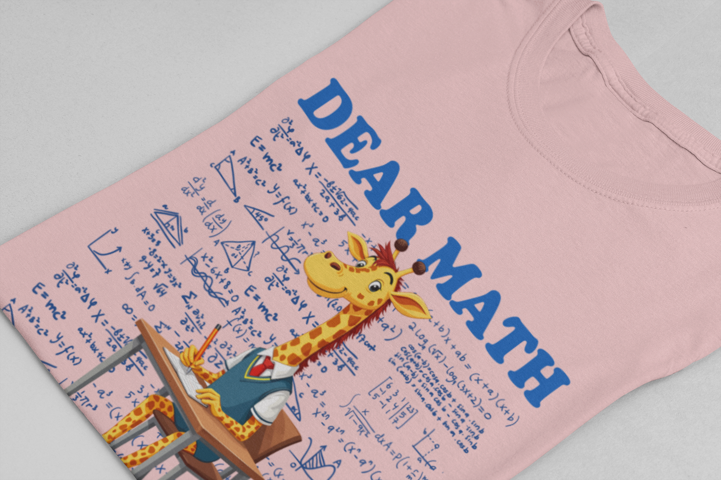 Math Problem Joke Shirt – Dear Math, Solve Your Own Problem Giraffe Design