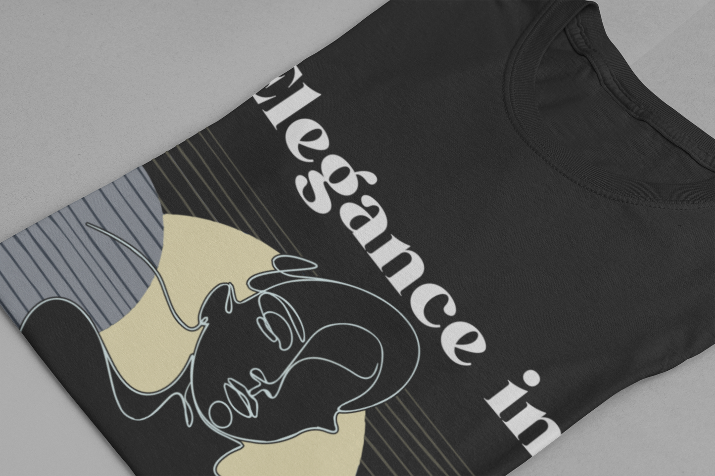 Line Art Feminine - Elegant Minimalist T-Shirt