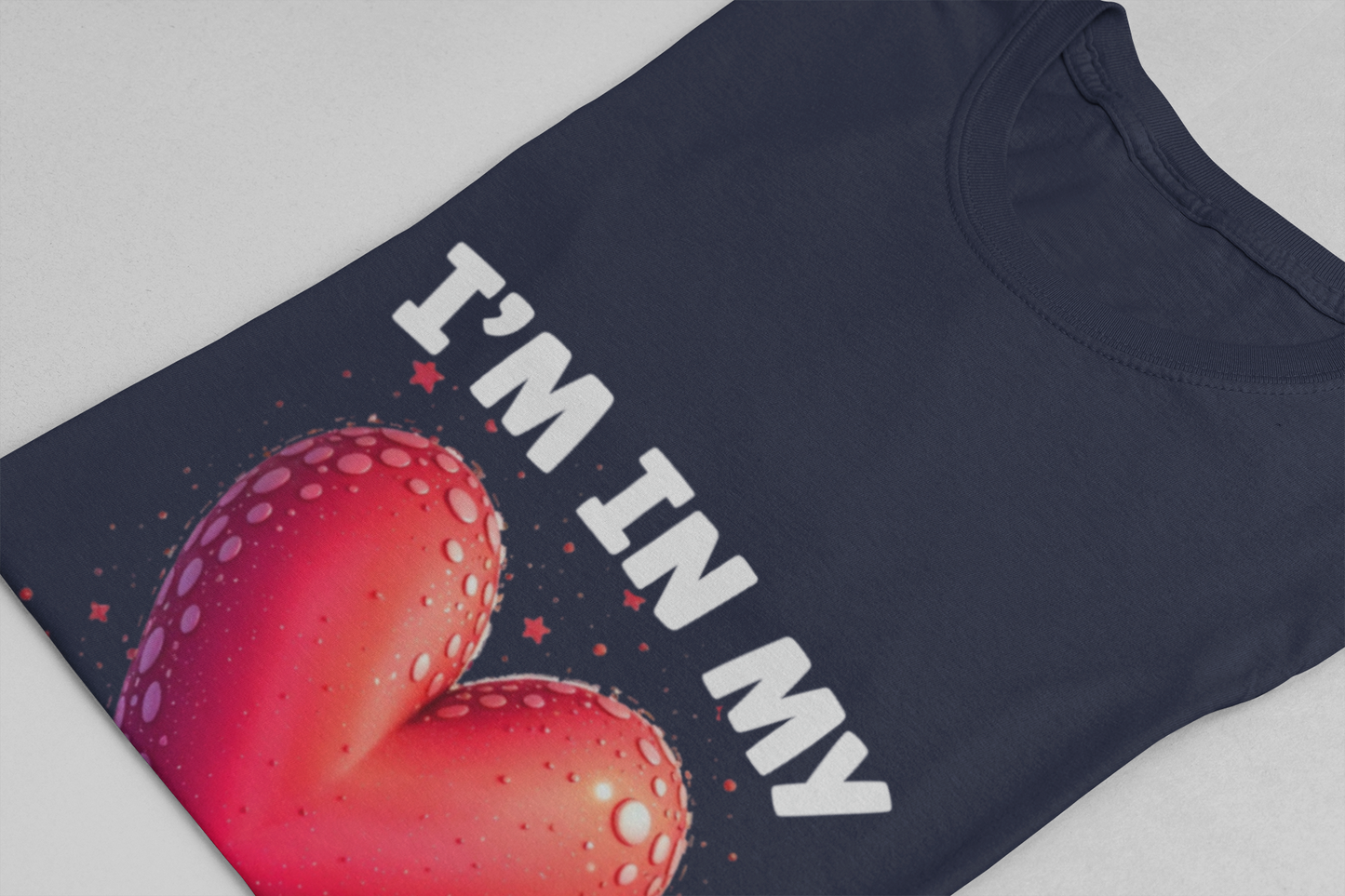 I'm In My Soft Eras – Embossed Red Heart & Star Accents Graphic T-Shirt