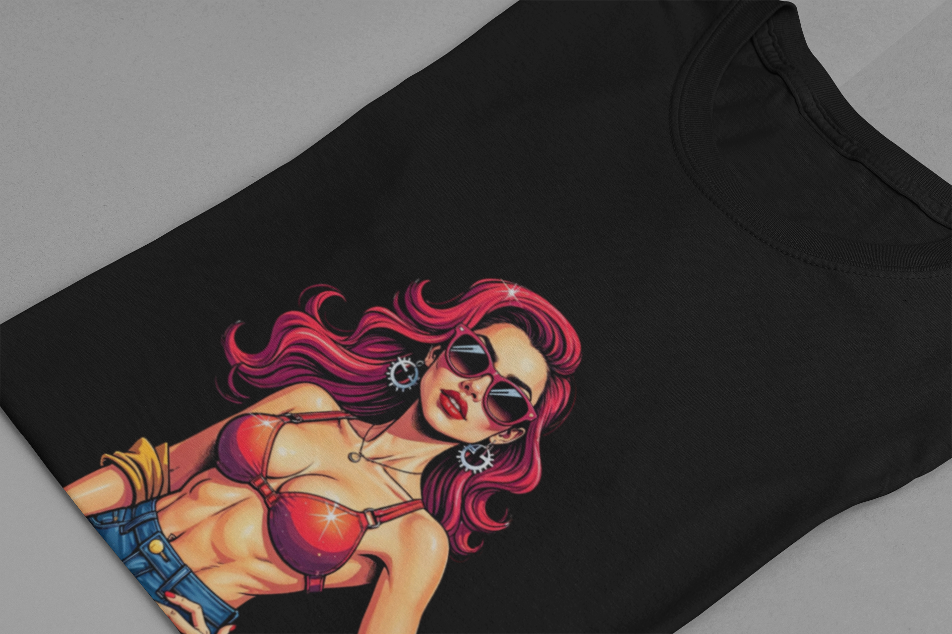 Audacity Is My Aesthetic – Stylish Woman with Sunglasses Graphic T-Shirt