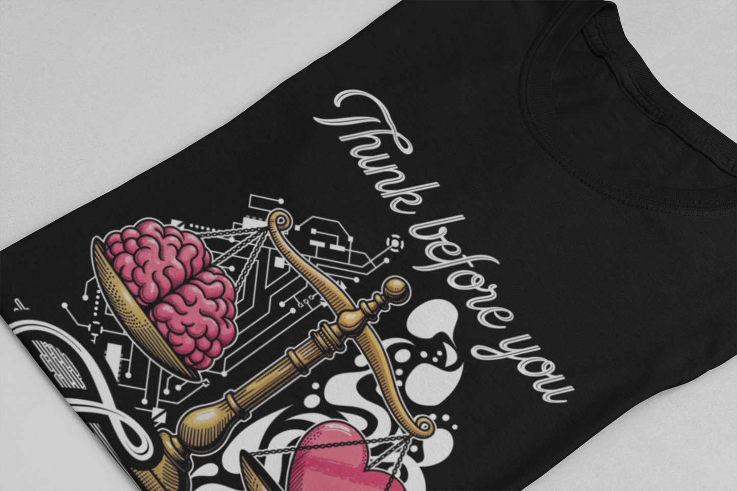 Think Before You Judge Shirt Conscious Reminder Graphic Tee Promoting Empathy and Understanding Before Making Assumptions