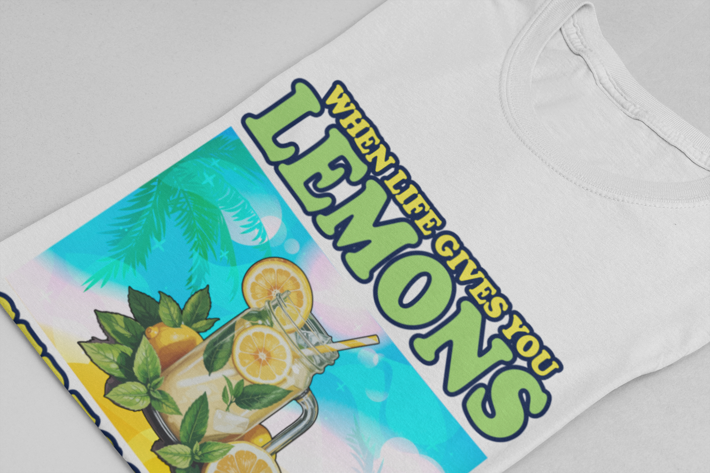 When Life Gives You Lemons Stress Less Sip More Tee, Lemonade Mood Shirt, Chill Vibes Graphic Tee, Positive Sip Top, Summer Relax Gift