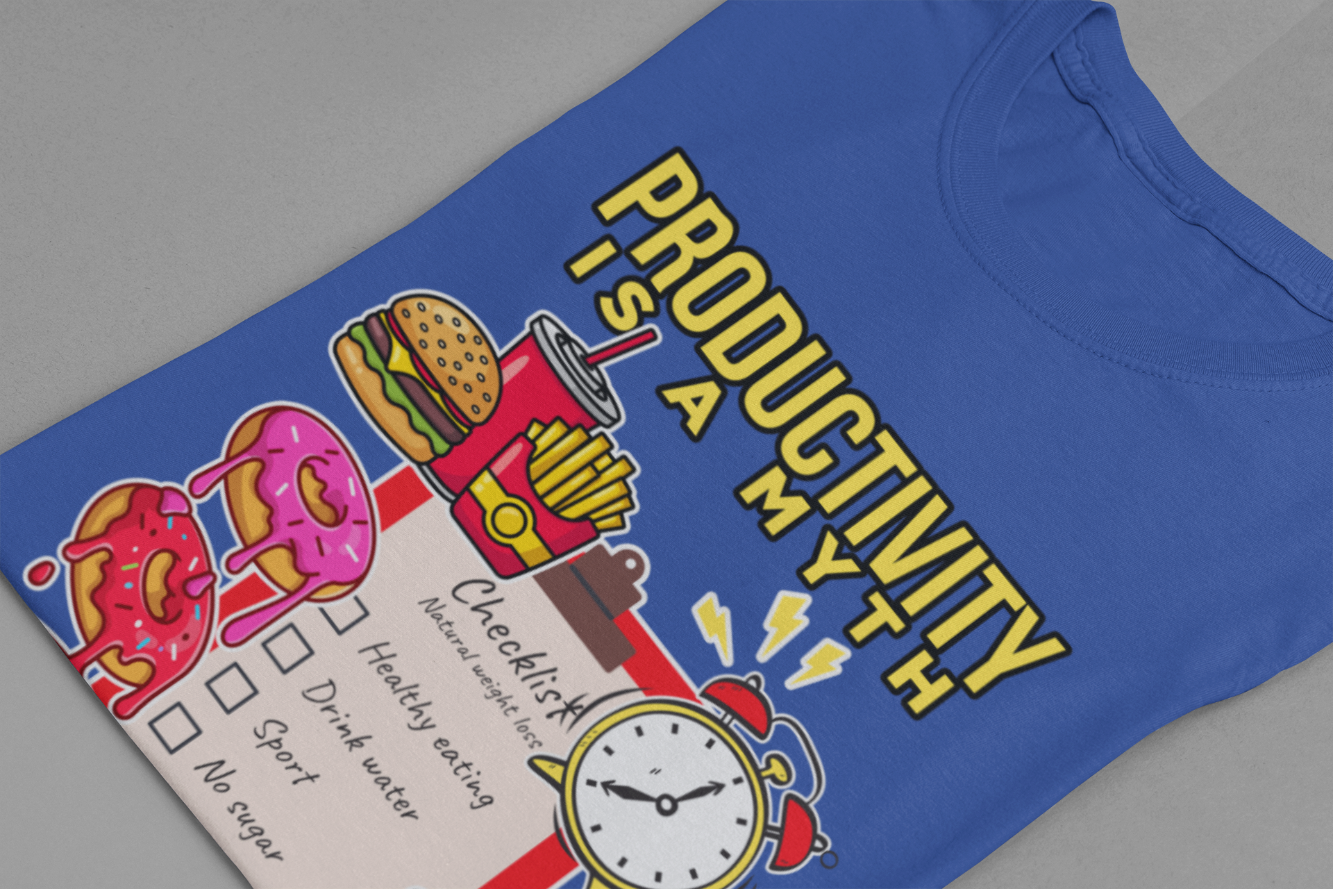 Productivity is a Myth Tee, Anti Hustle Culture Shirt, Lazy Life Graphic, Satirical Work Message Top, Modern Mindset Gift