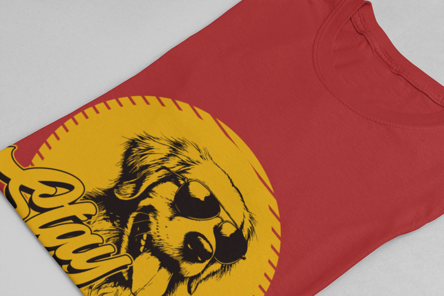 Stay Golden T-Shirt – Cool Golden Retriever with Sunglasses Graphic Tee