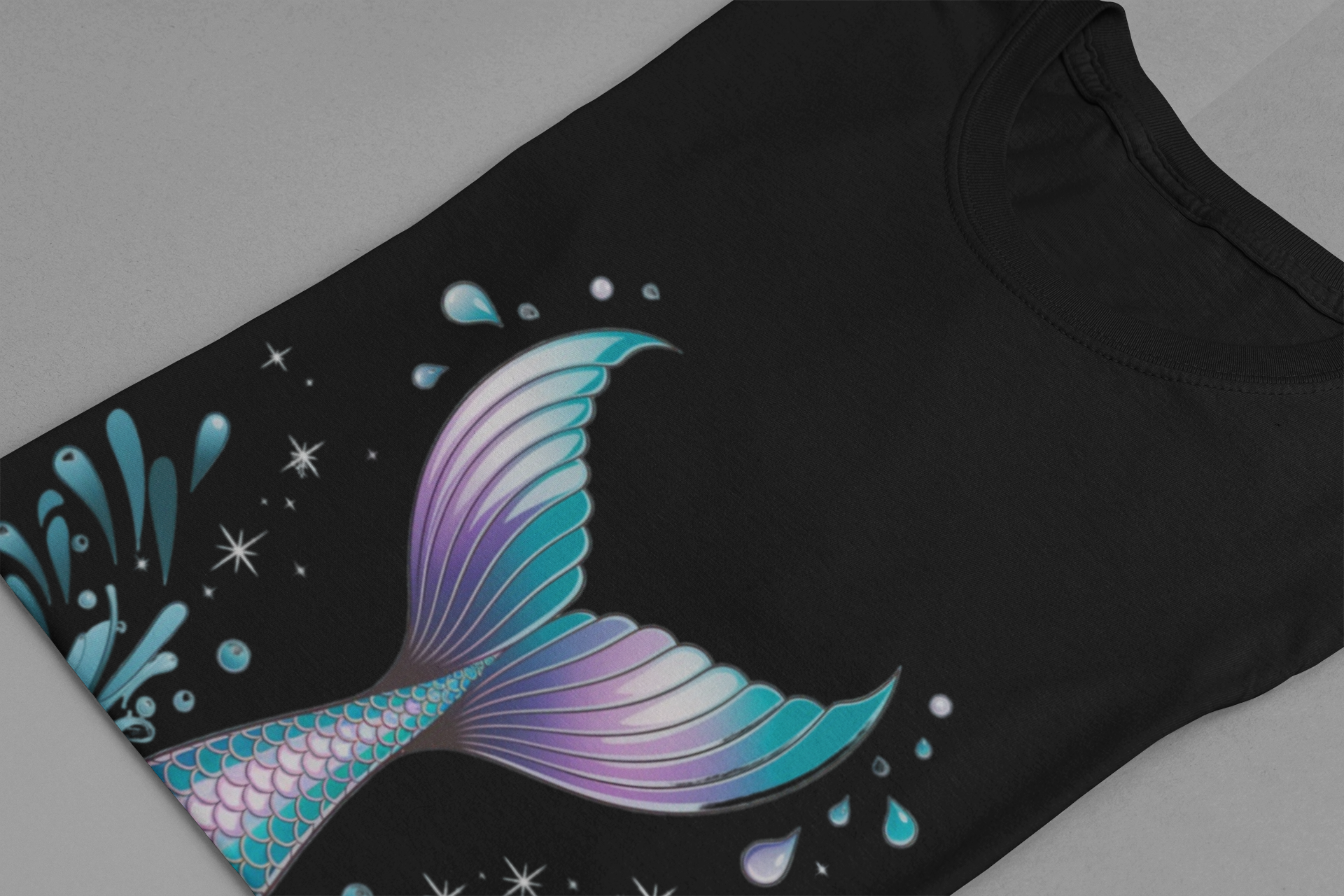 Mermaid Energy – Diving Mermaid Hip to Tail Graphic T-Shirt
