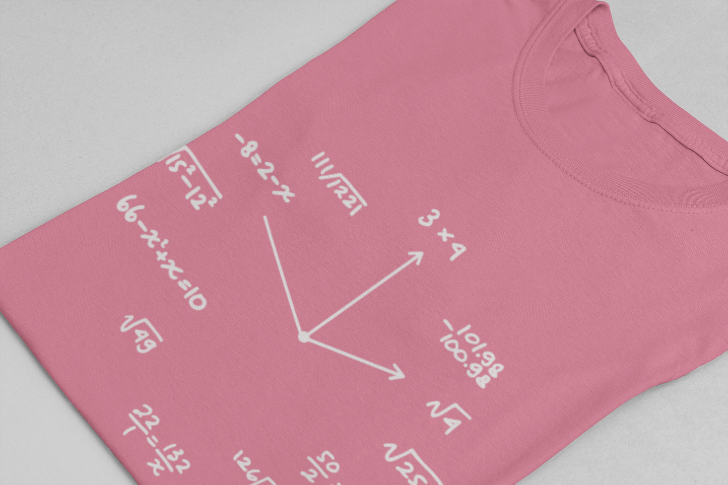 Math Clock T-Shirt – Funny Equations as Clock Numbers Graphic Tee