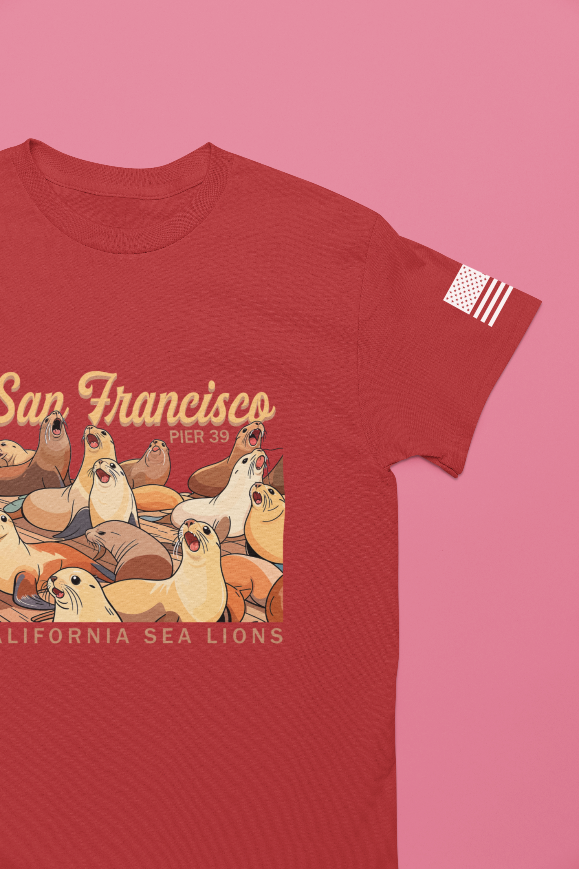San Francisco Pier 39 California Sea Lions T-Shirt – SF Souvenir Graphic Tee