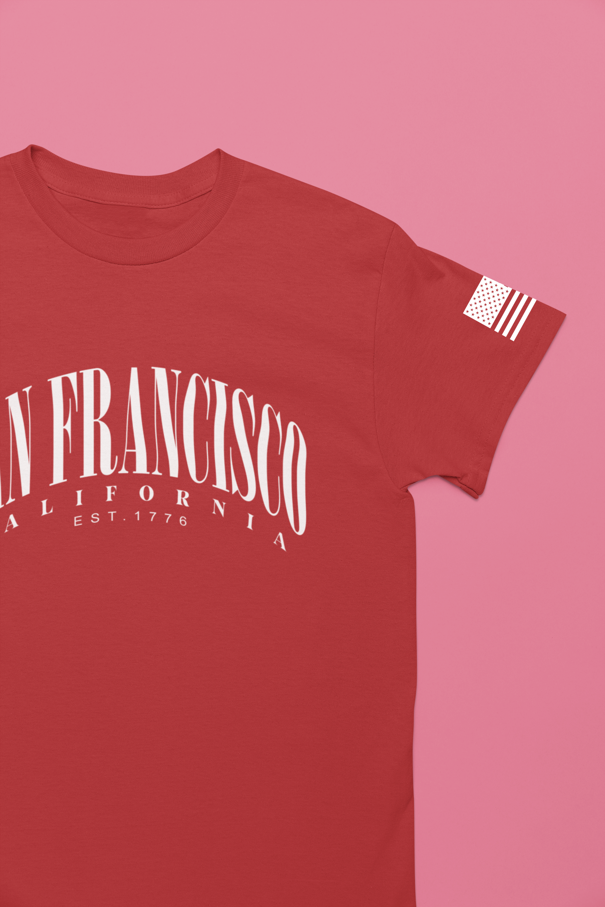 San Francisco California EST 1776 T-Shirt – Clean Serif Minimalist Typography Tee